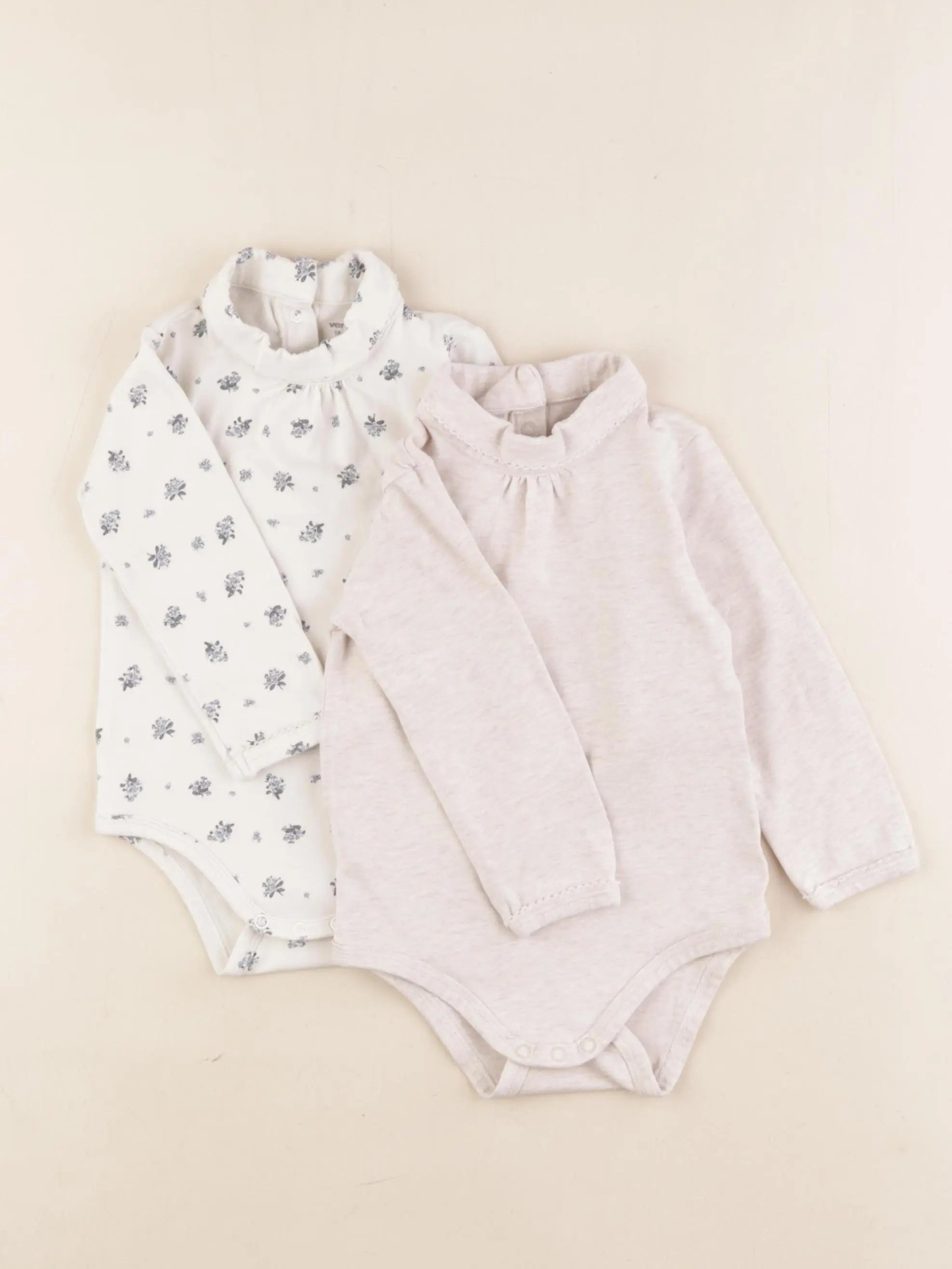 Vertbaudet - lot de 2 bodies en coton multicolore - 18 mois