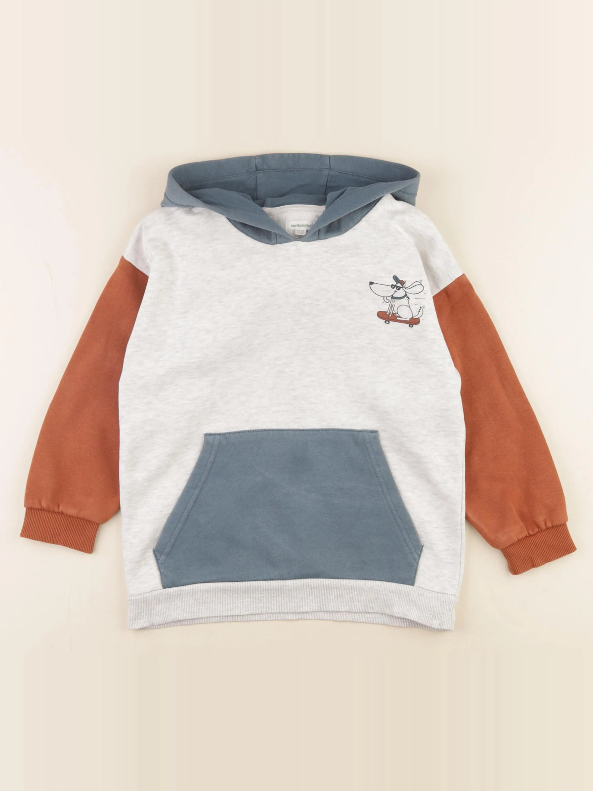 Vertbaudet - sweat multicolore - 8 ans