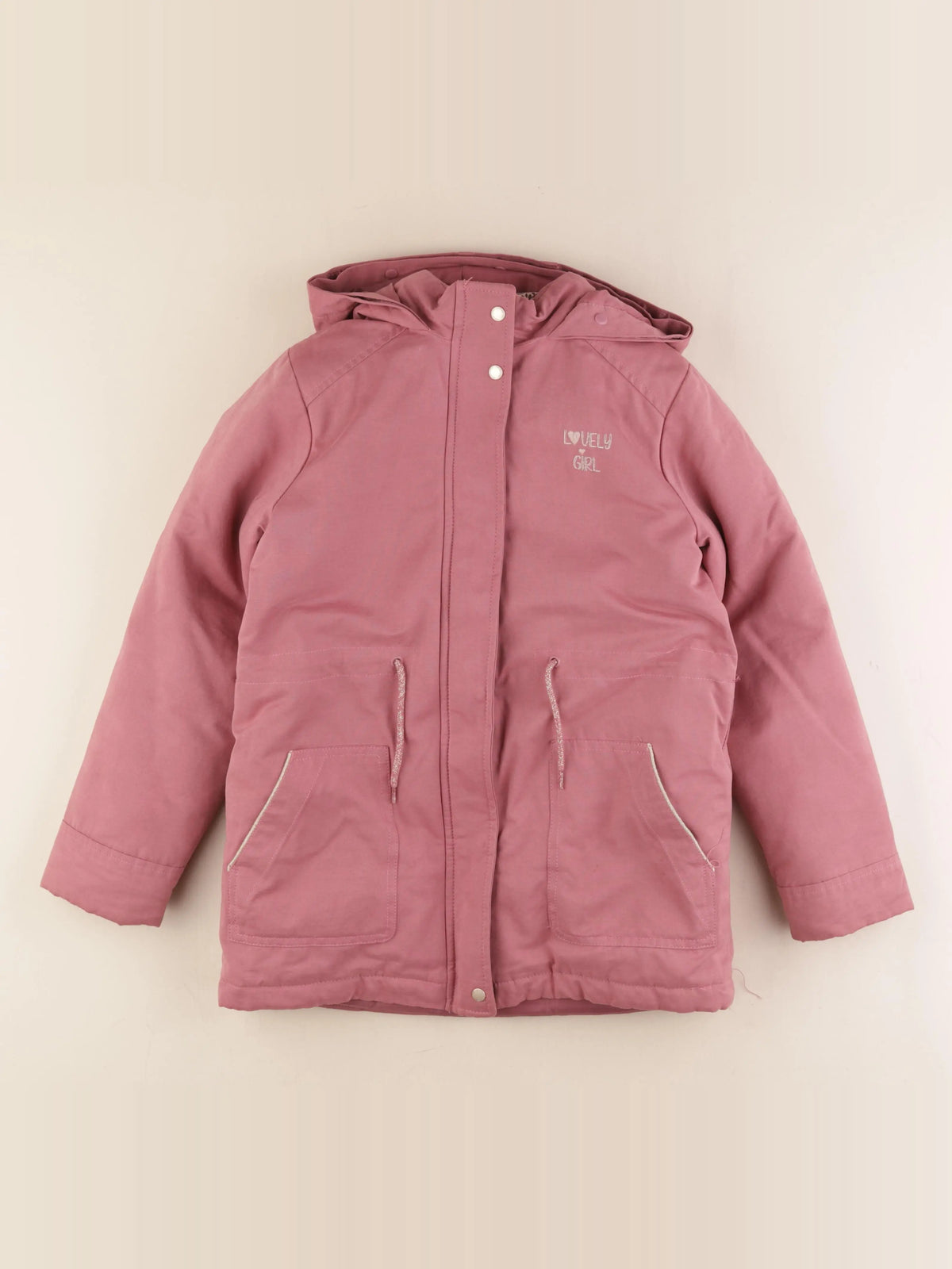 Vertbaudet - manteau doublure amovible rose - 10 ans
