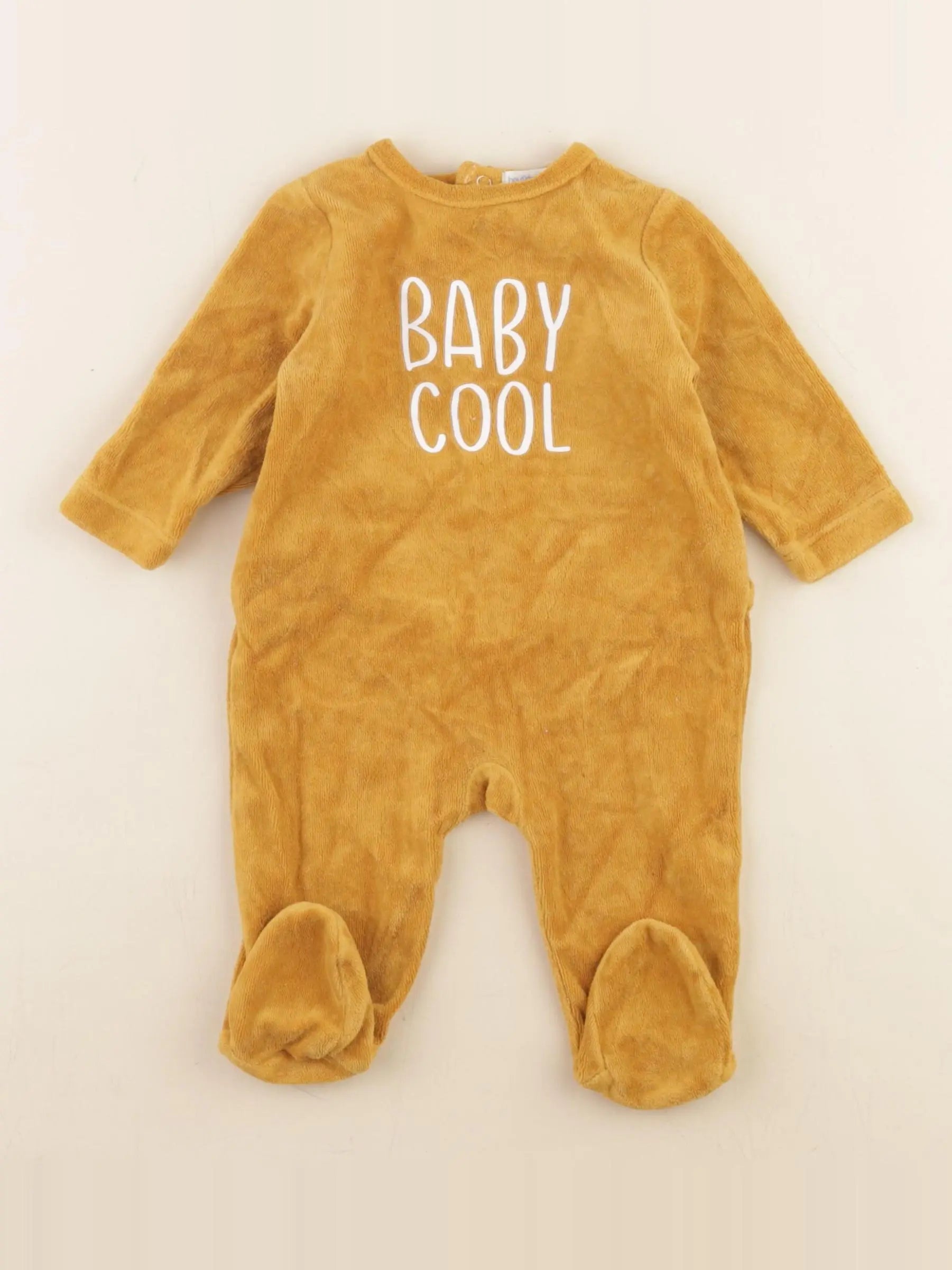 Boutchou - pyjama velours marron - 3 mois
