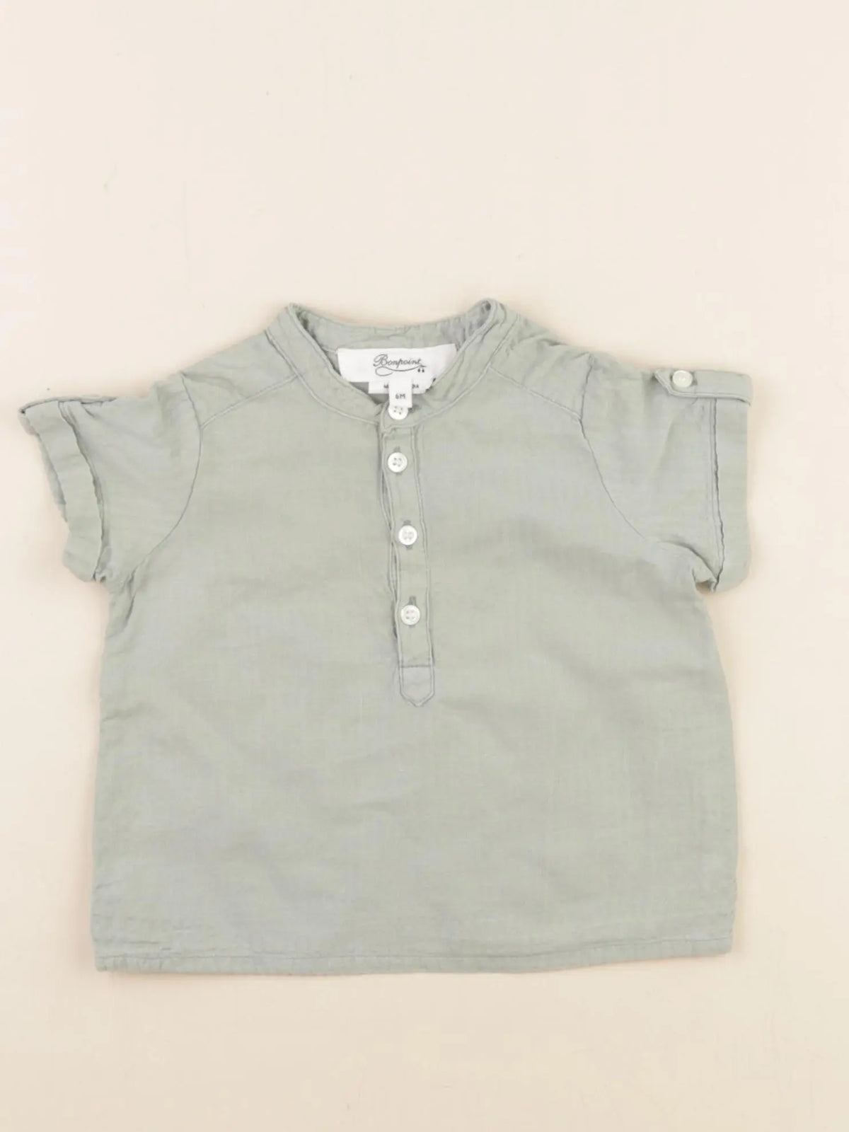 Bonpoint - chemise vert - 6 mois
