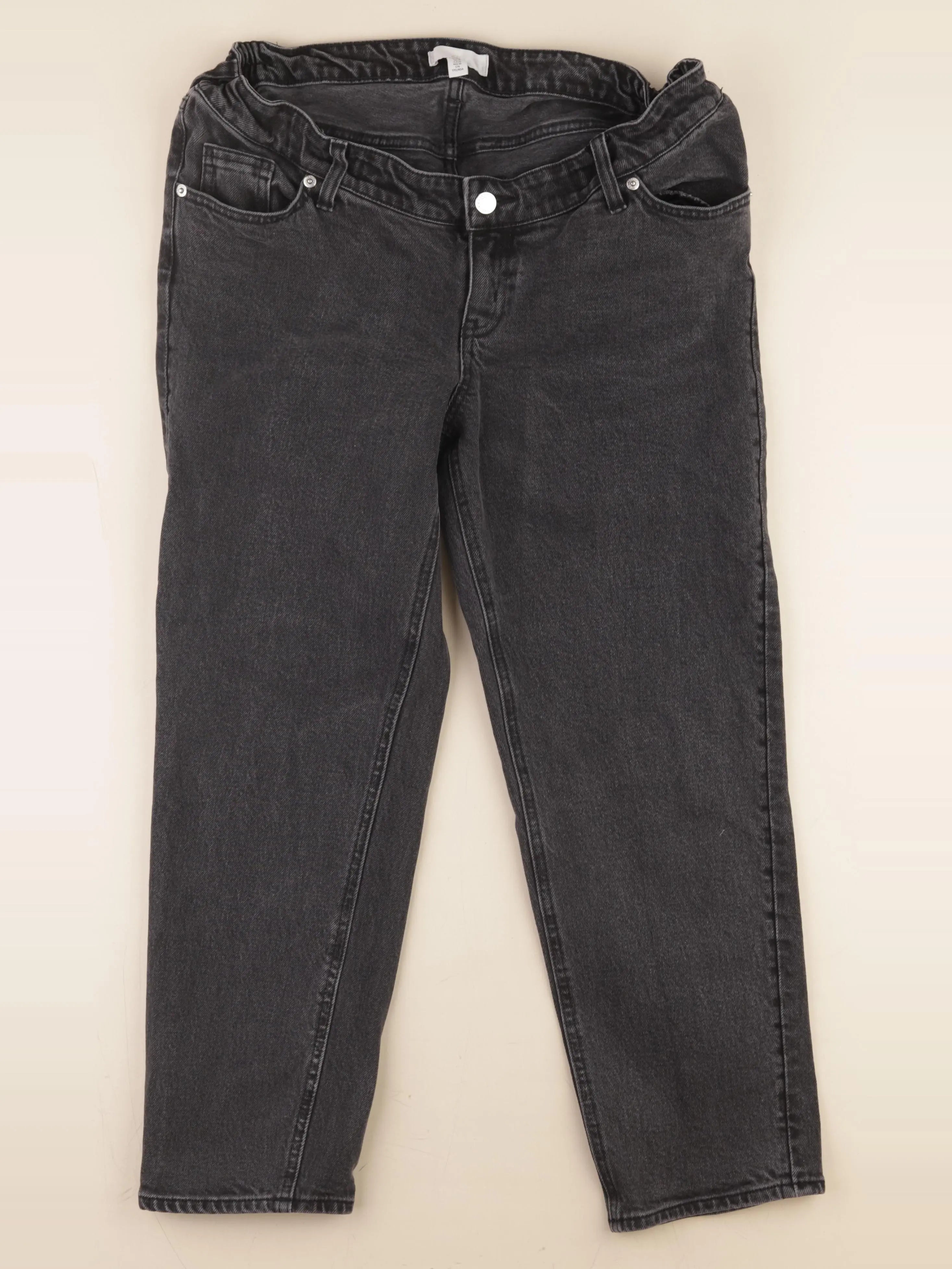 H&M - jean grossesse gris, noir - m