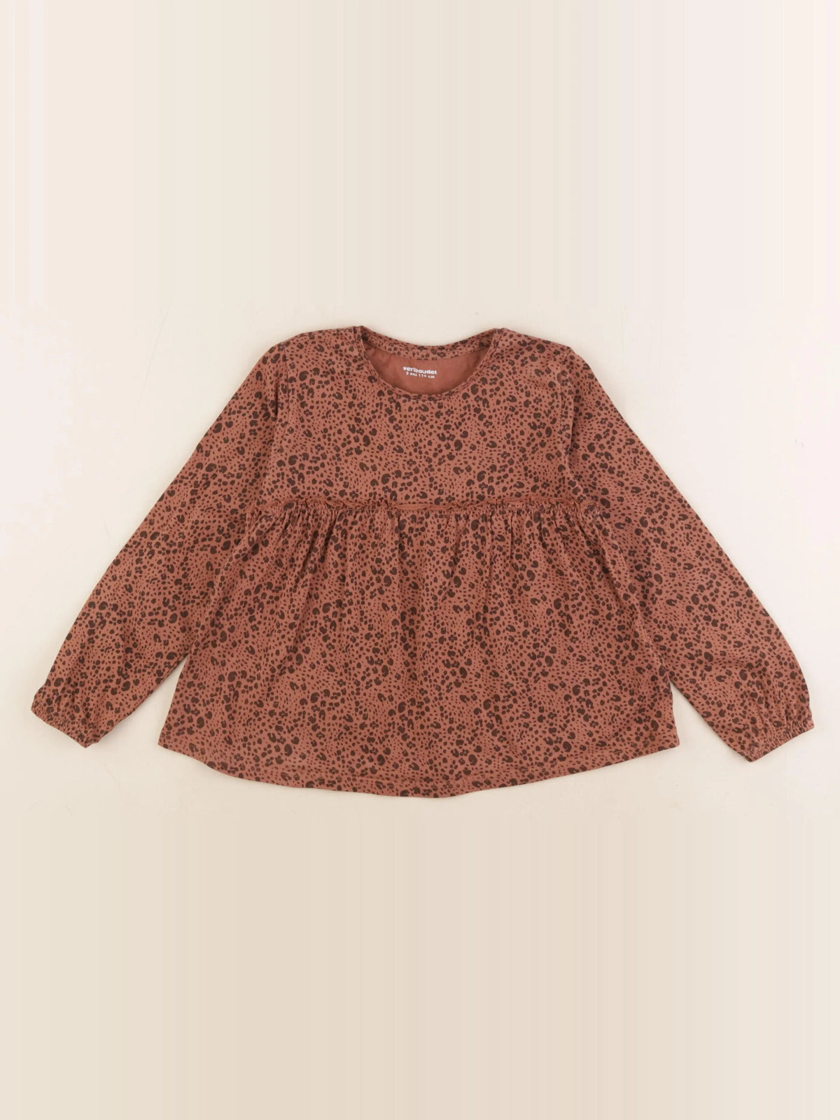 Vertbaudet - tee-shirt marron - 5 ans