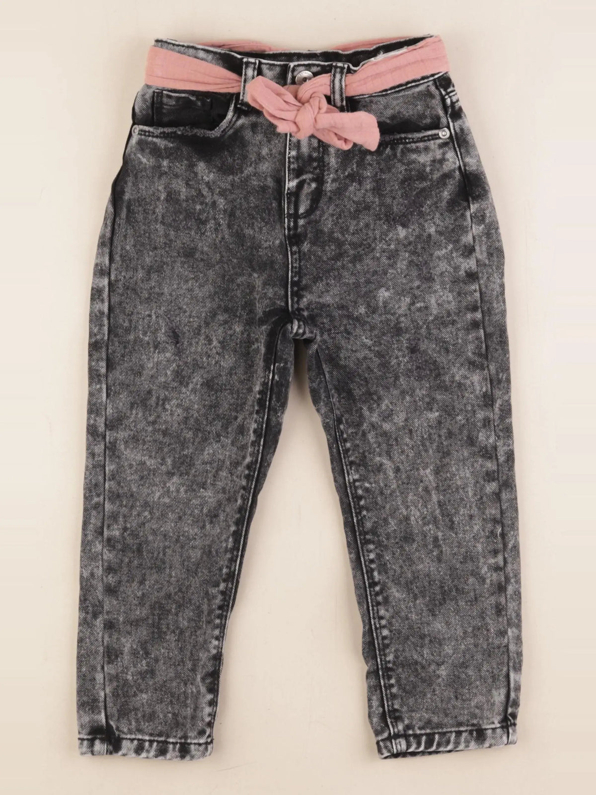 Vertbaudet - jean rose, gris - 4 ans