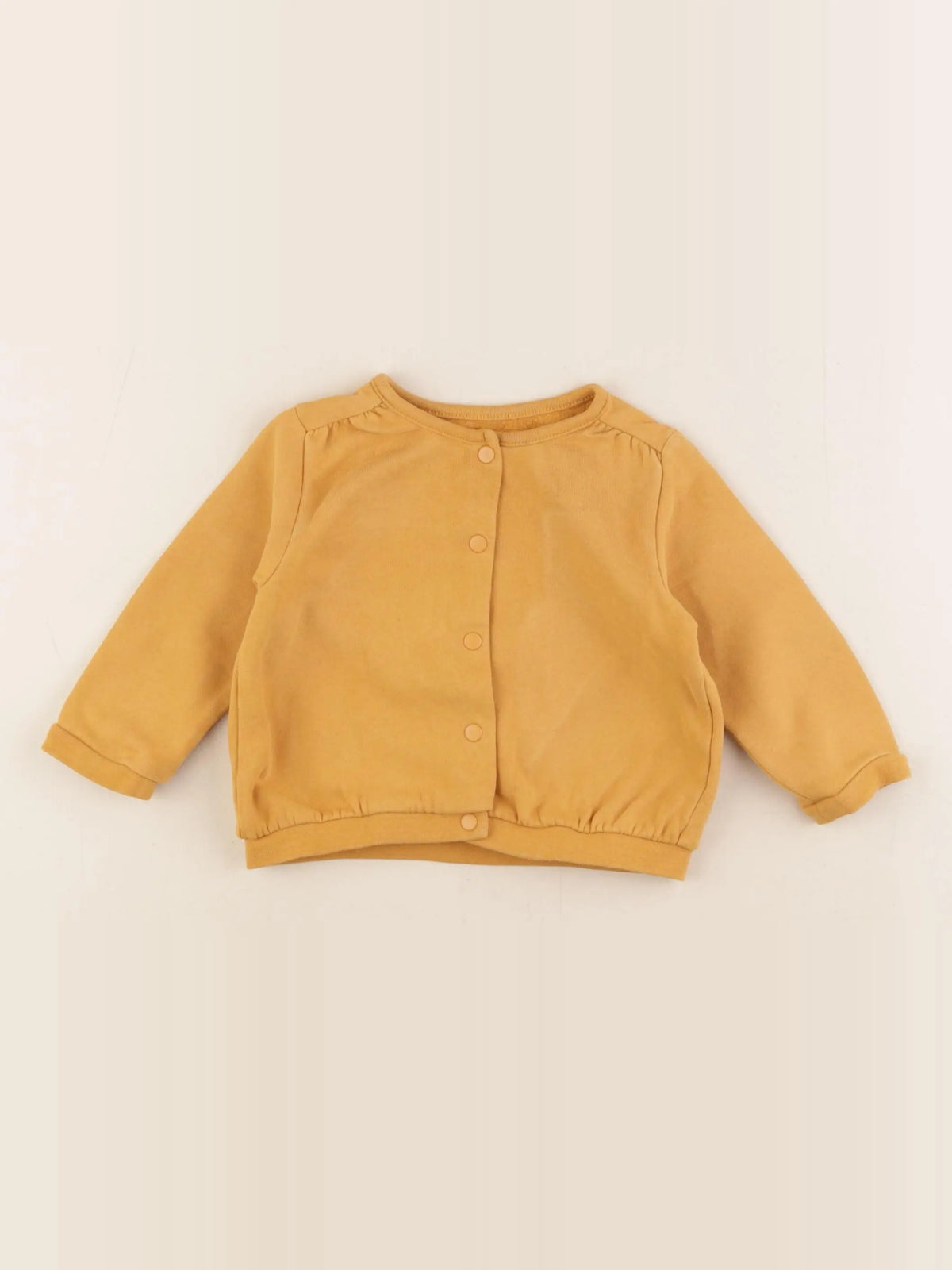 Vertbaudet - sweat jaune - 9 mois