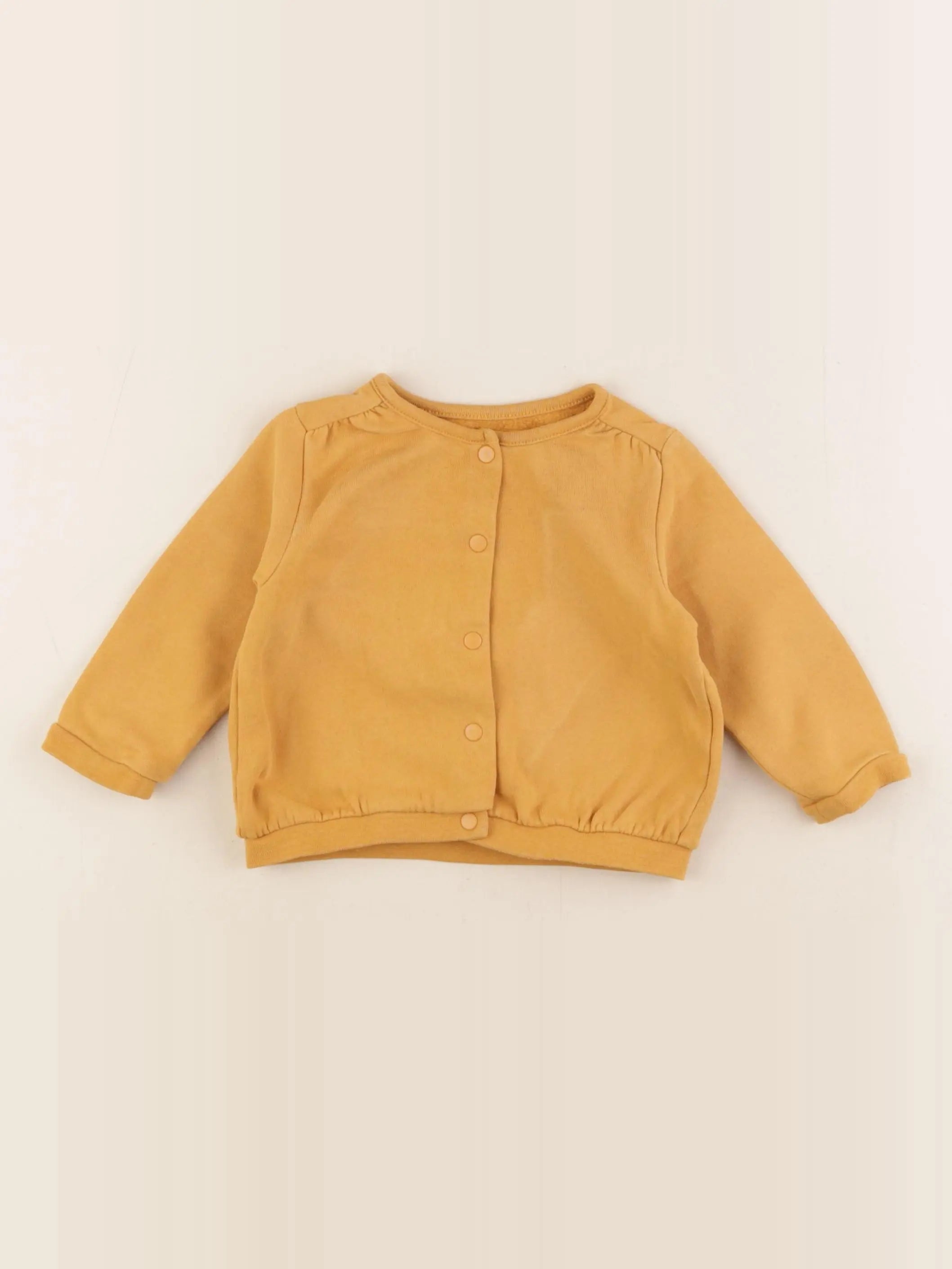 Vertbaudet - sweat jaune - 9 mois