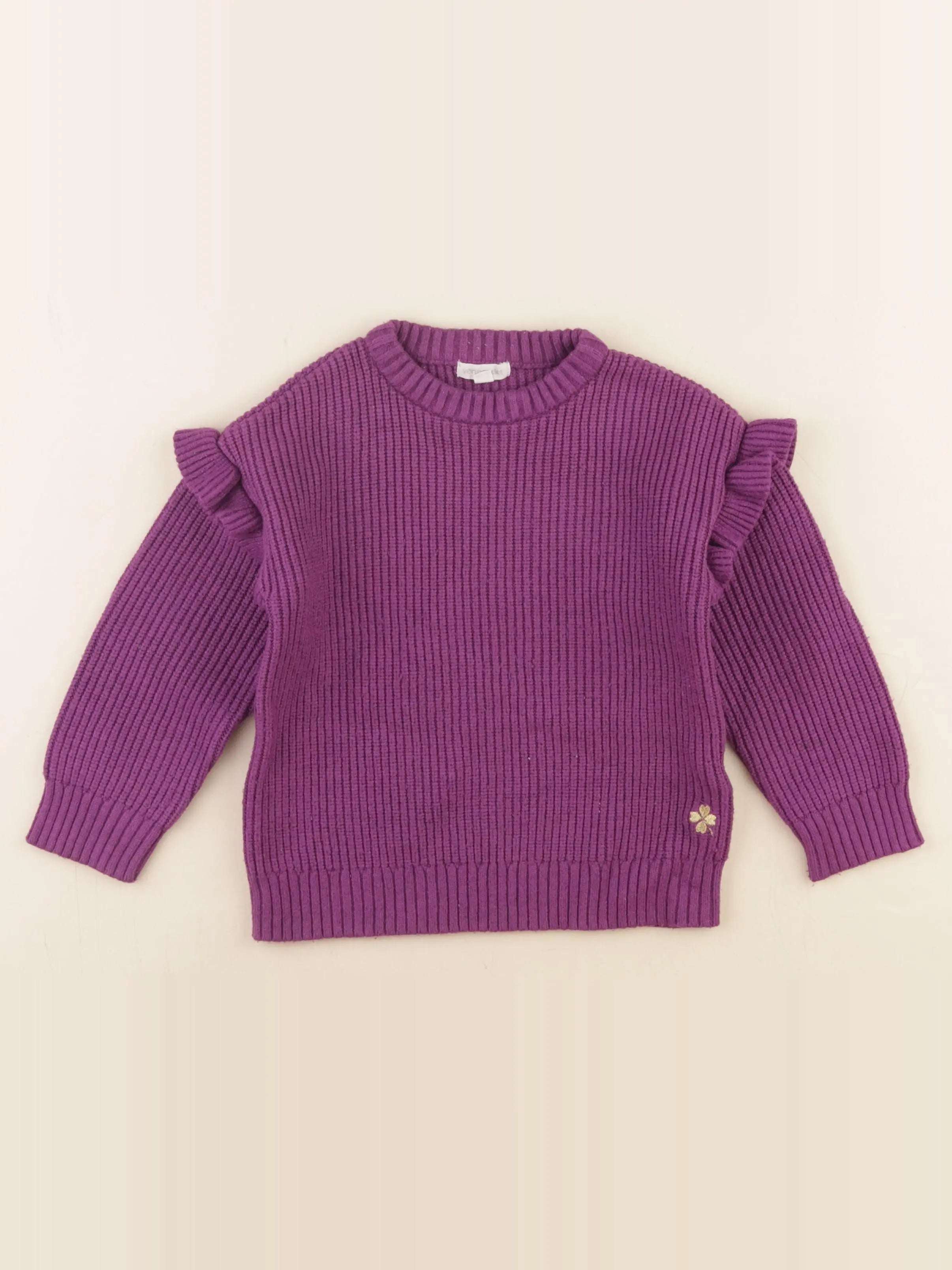 Vertbaudet - pull violet - 4 ans