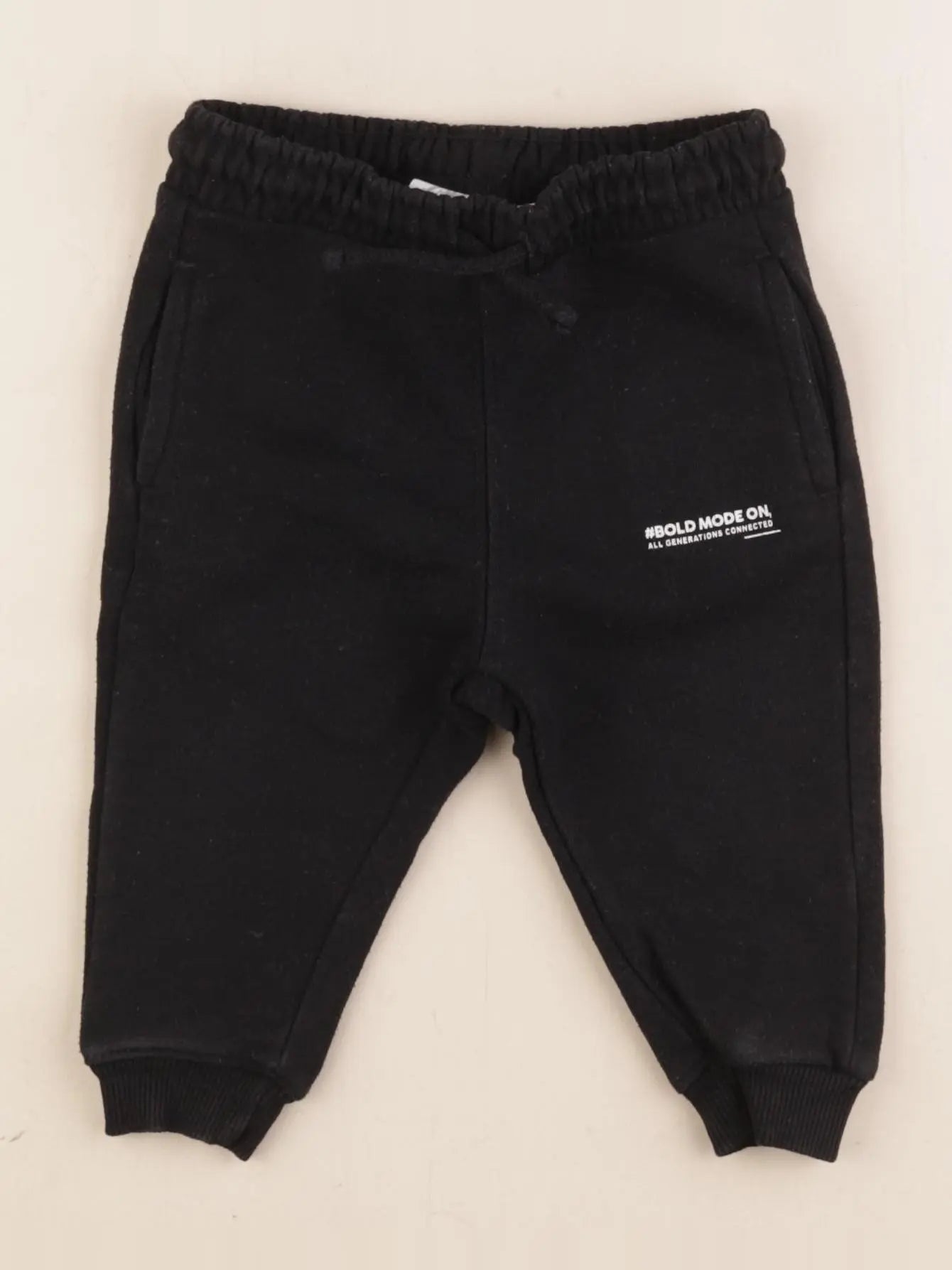 Zara - jogging noir - 9/12 mois