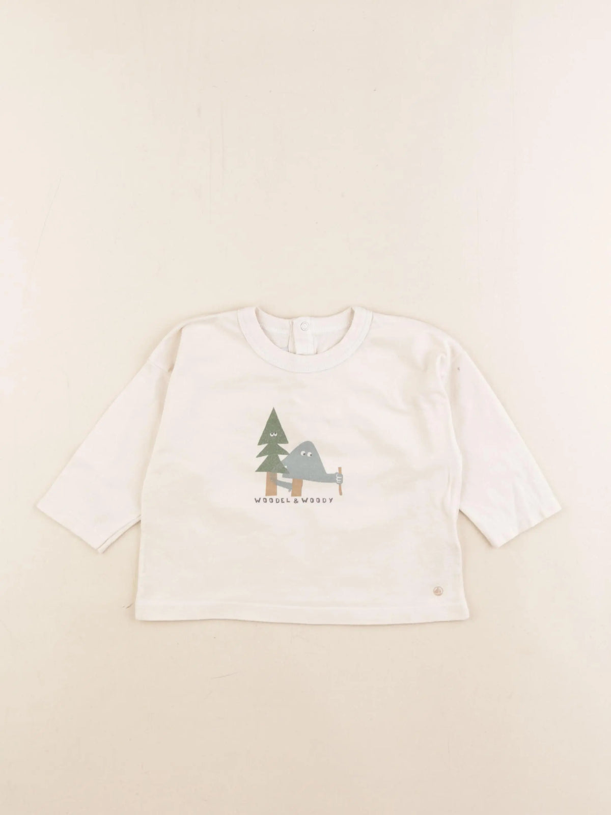 Petit Bateau - tee-shirt beige - 12 mois