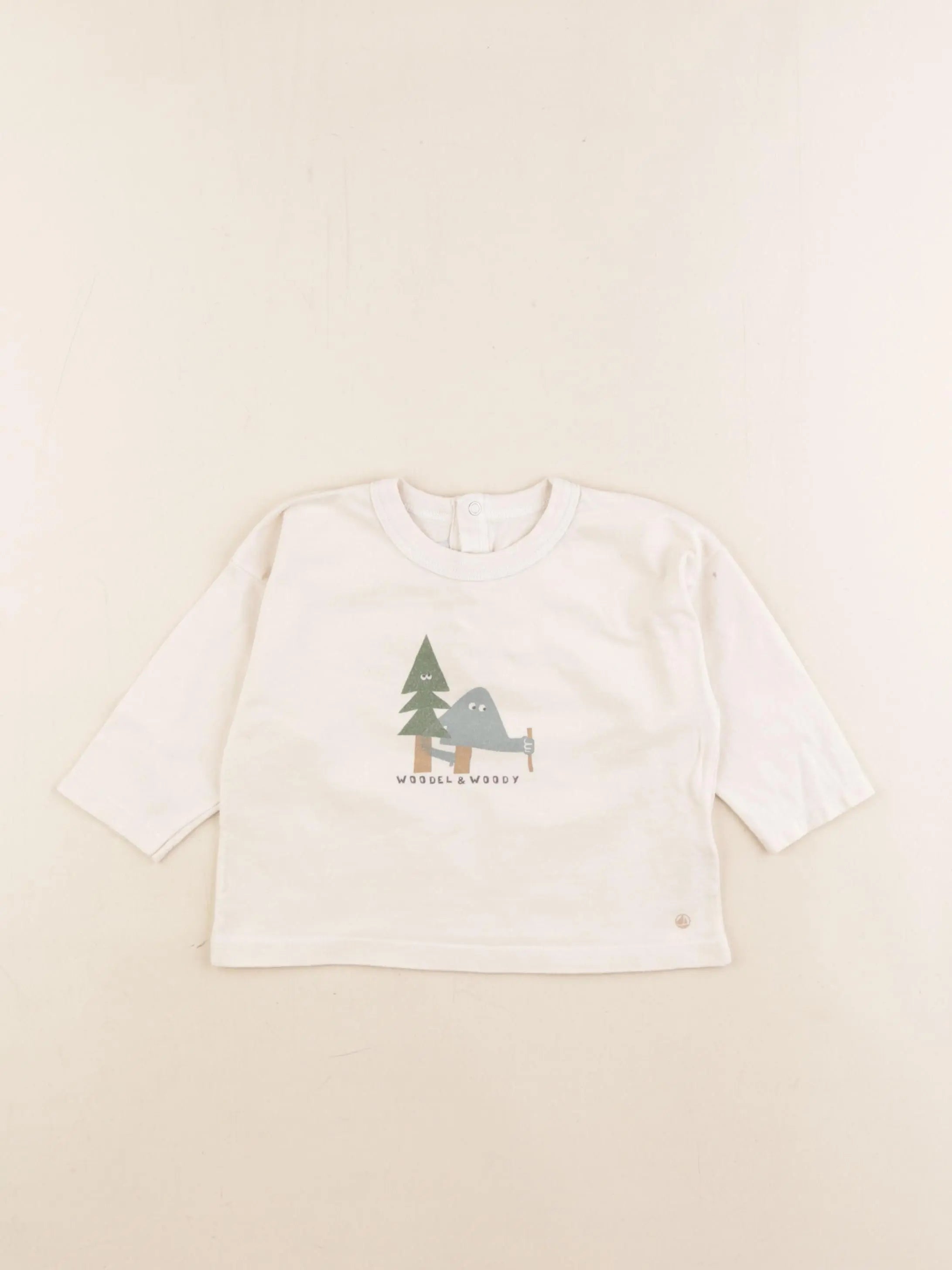 Petit Bateau - tee-shirt beige - 12 mois