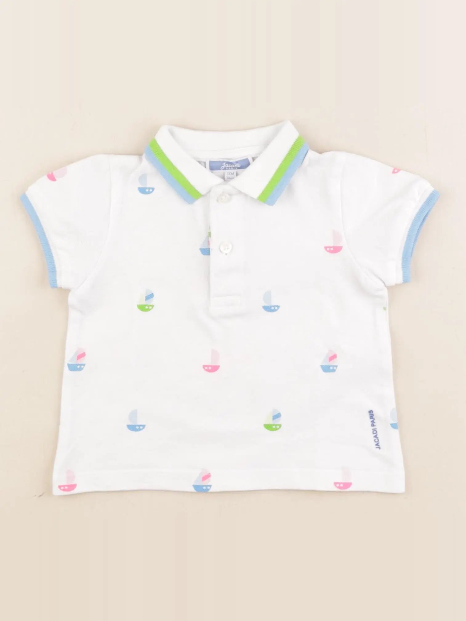 Jacadi - polo blanc - 12 mois