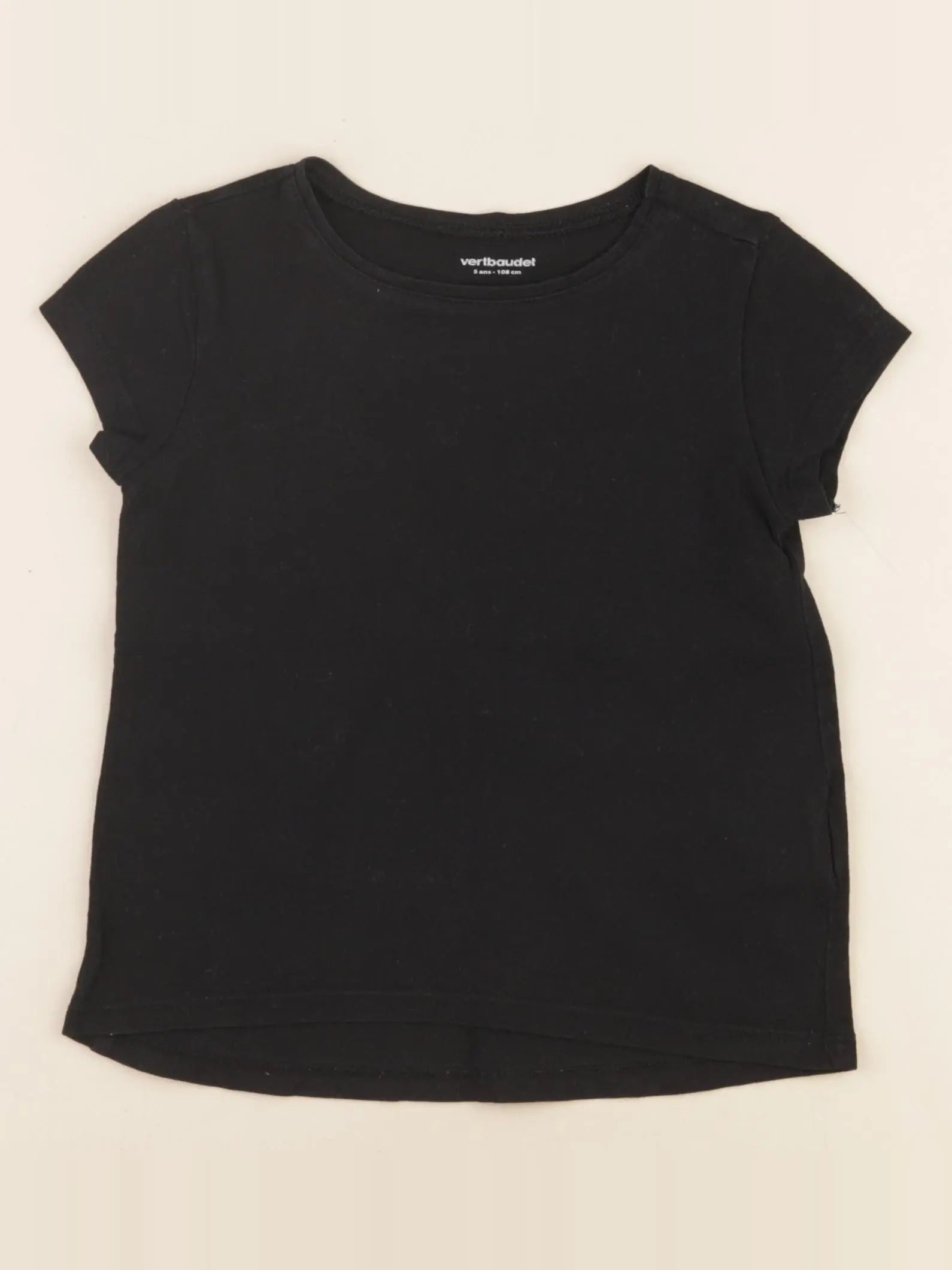 Vertbaudet - tee-shirt noir - 5 ans