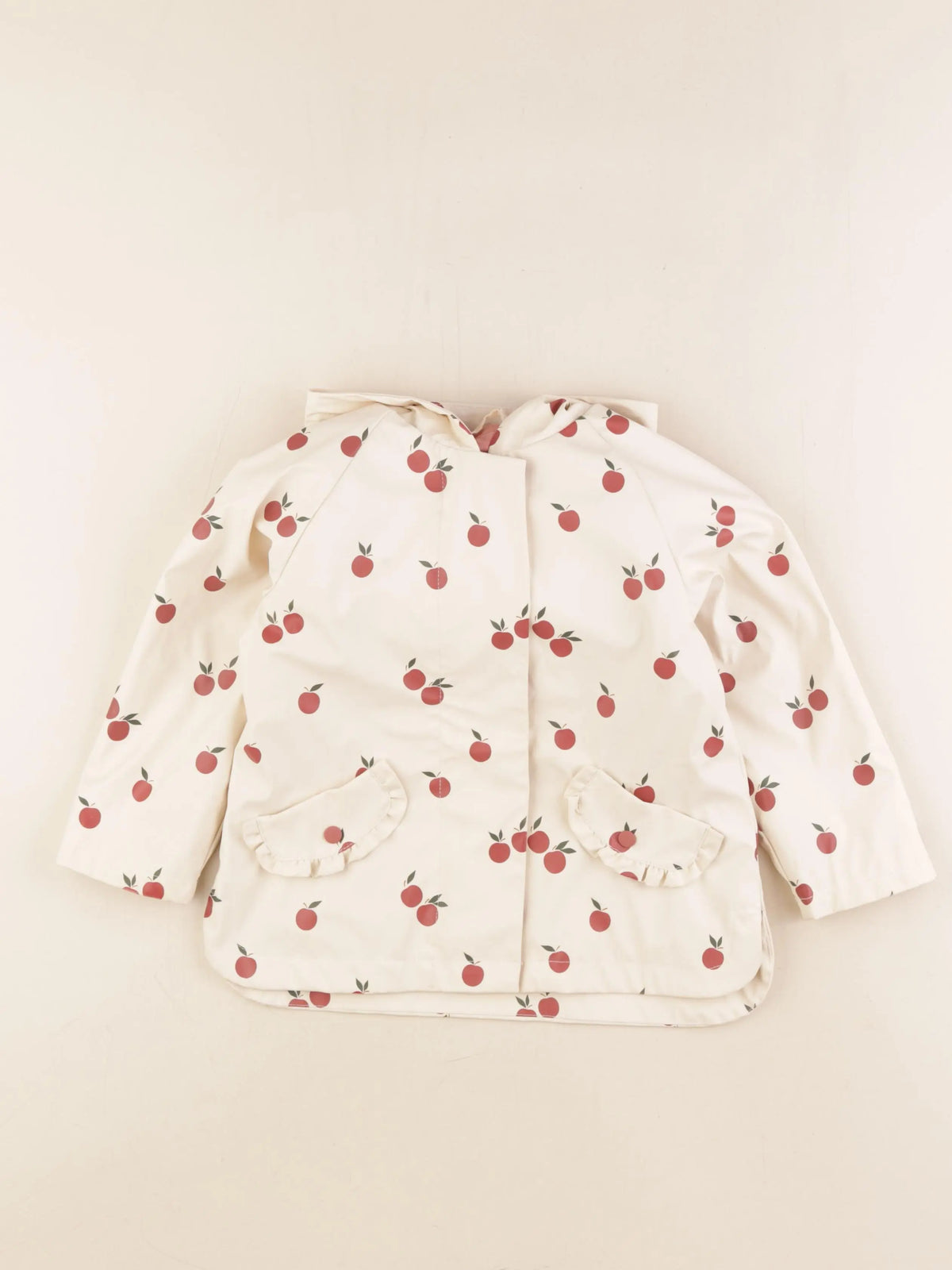 Vertbaudet - imperméable beige, rouge - 4 ans