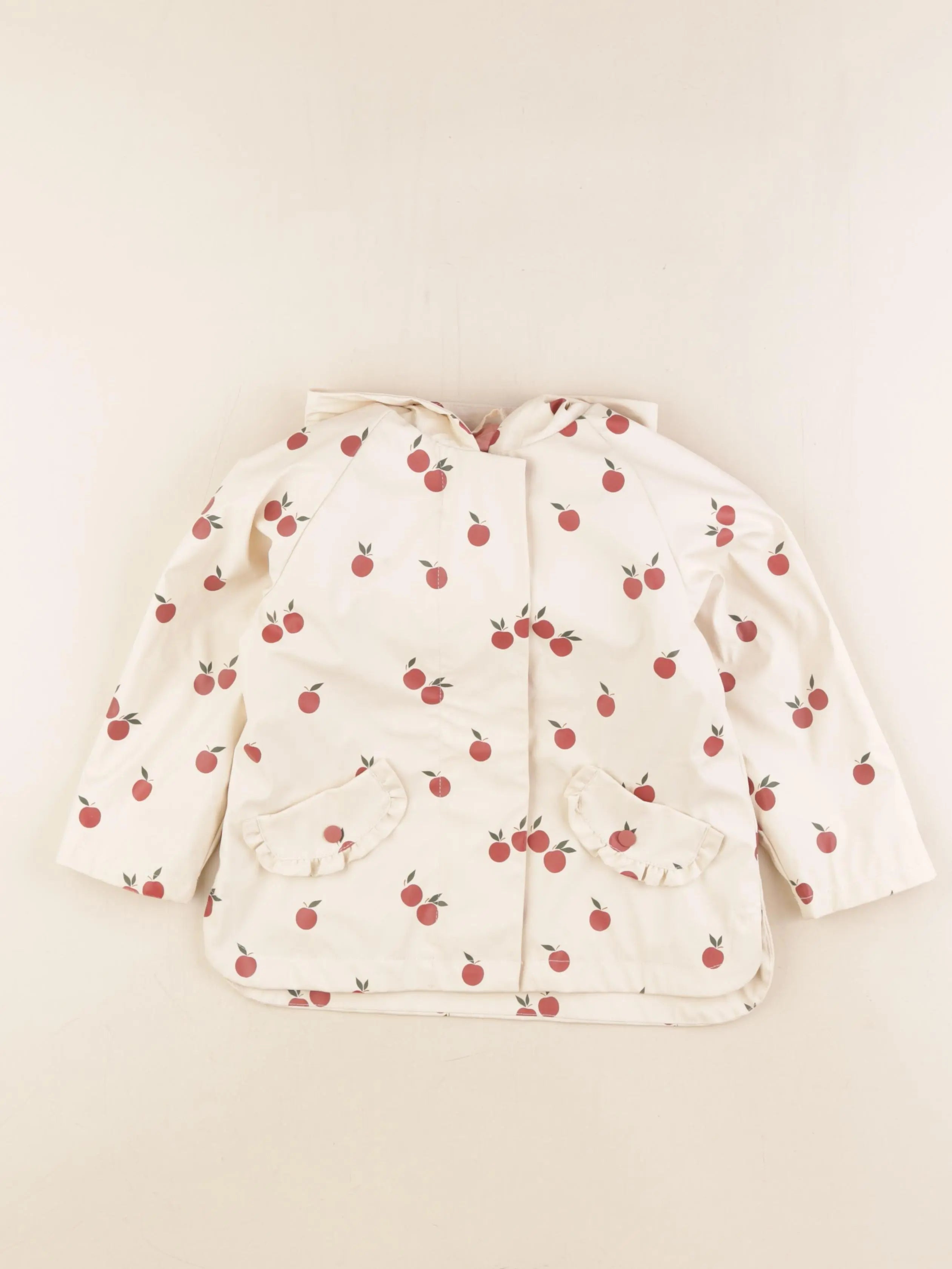 Vertbaudet - imperméable beige, rouge - 4 ans