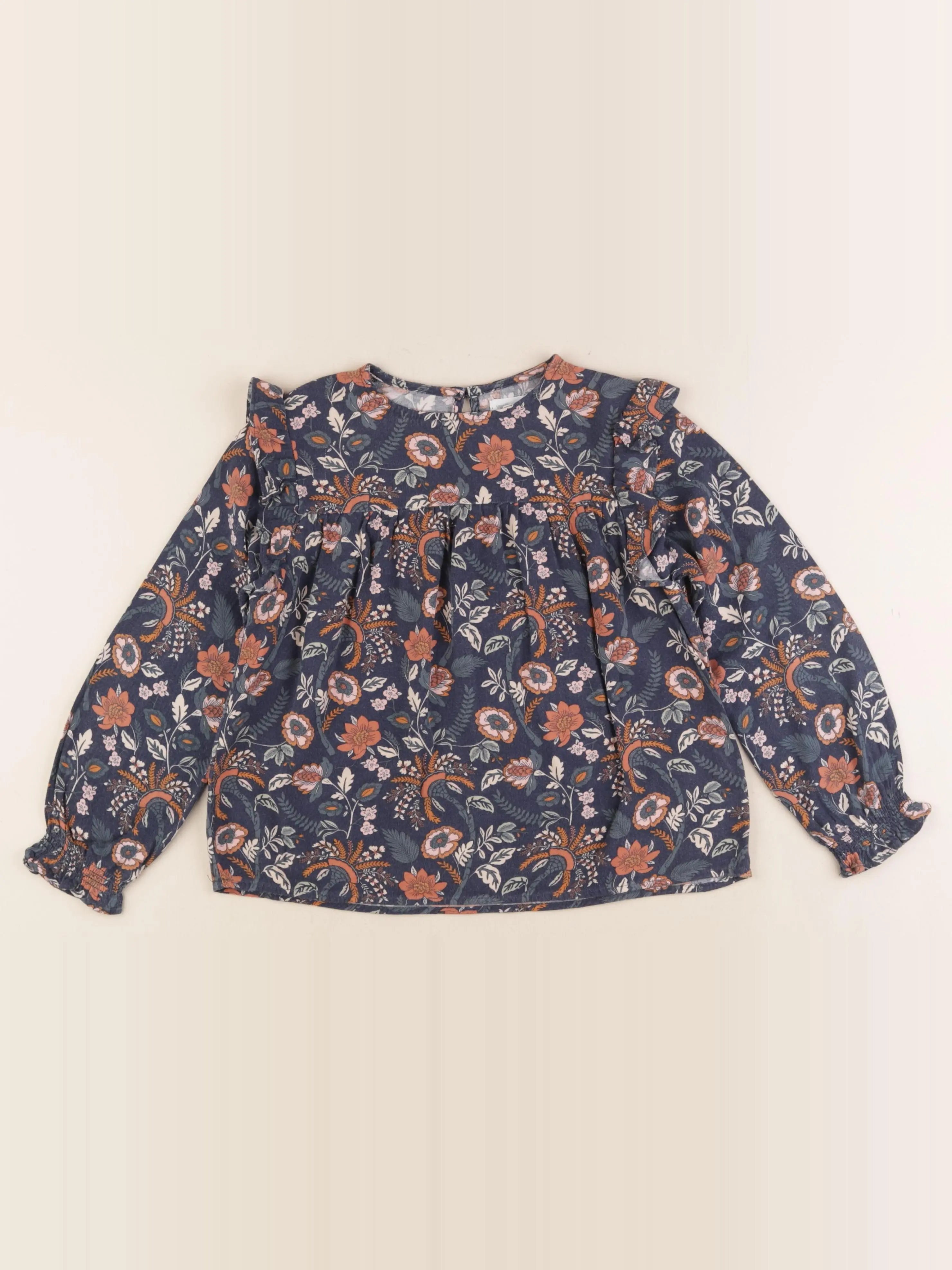 Vertbaudet - blouse bleu - 7 ans
