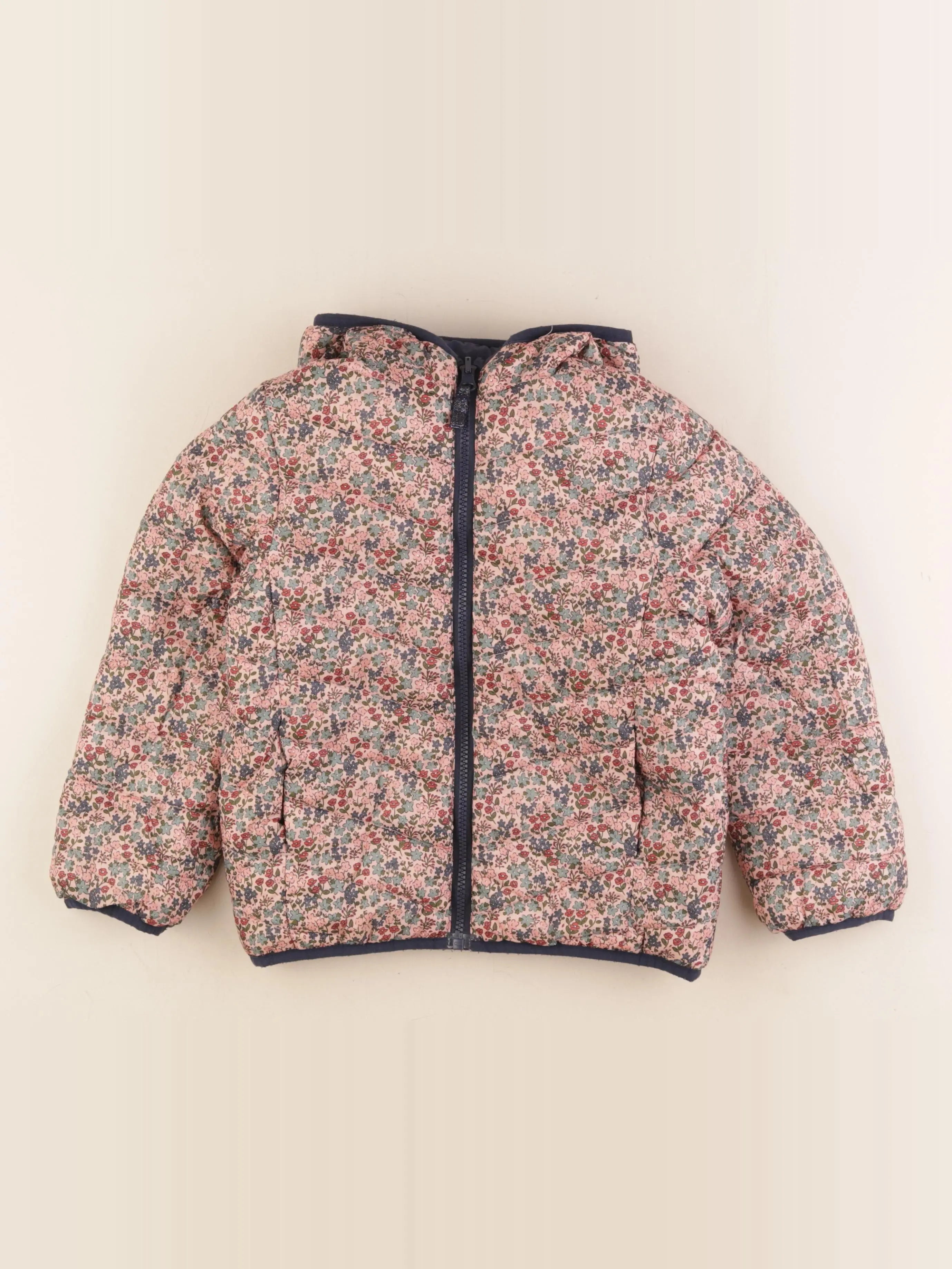 Vertbaudet - doudoune réversible bleu, rose - 8 ans