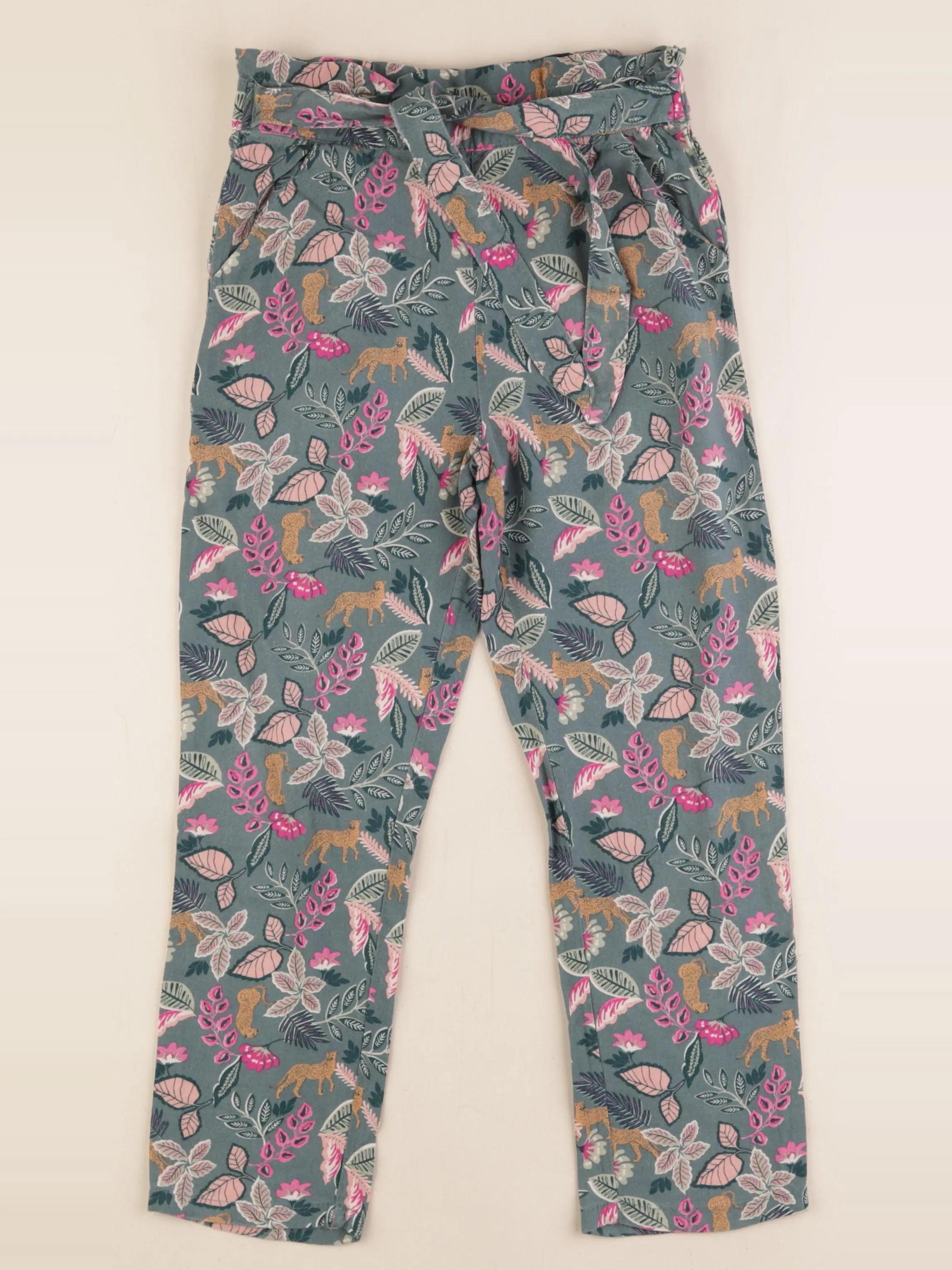 Vertbaudet - pantalon vert - 9 ans