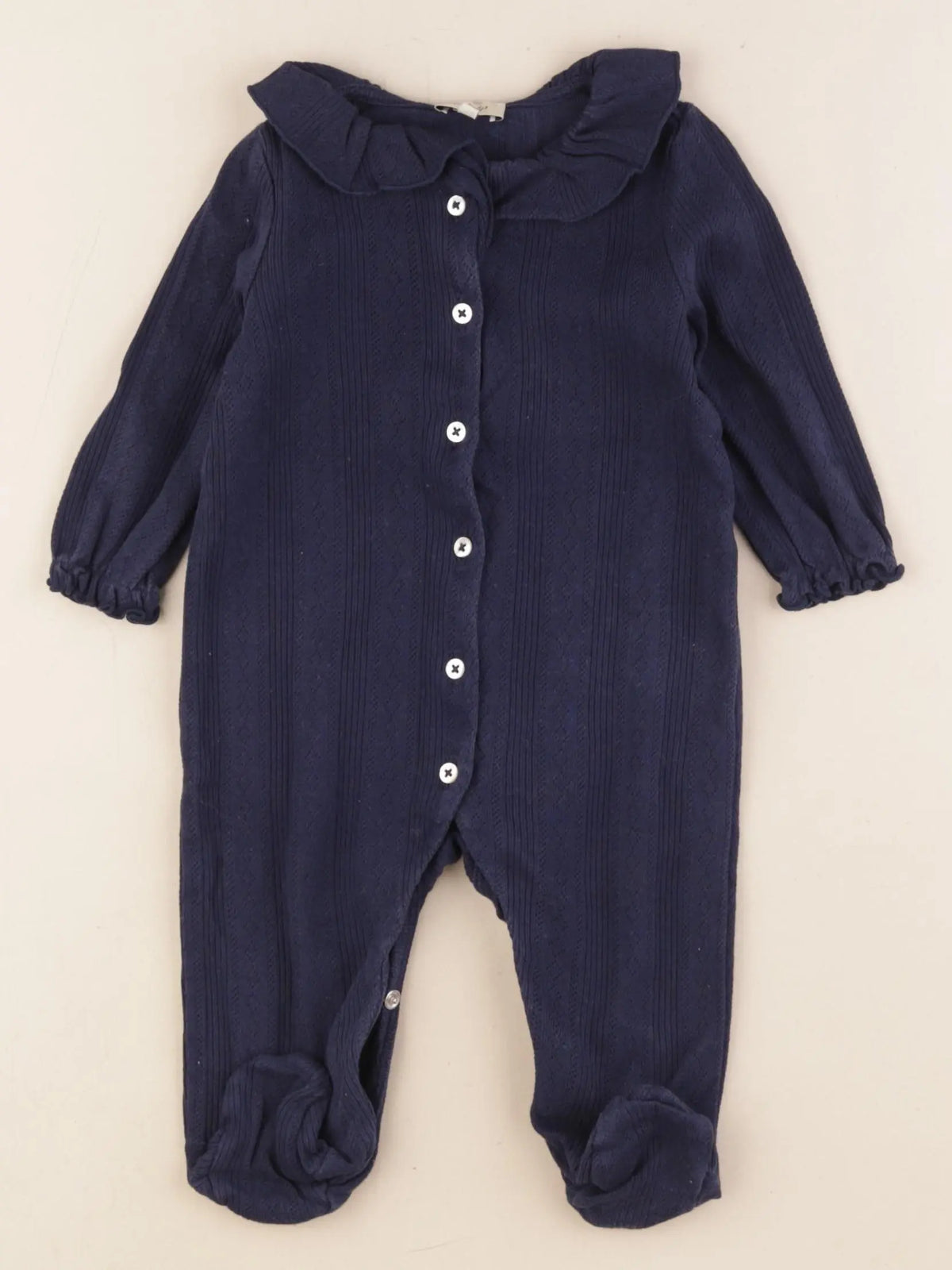 Natalys - pyjama coton bleu - 6 mois