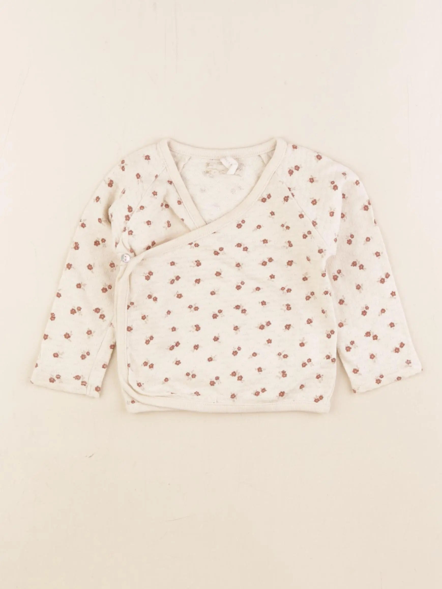 Quincy Mae - tee-shirt beige - 6/12 mois