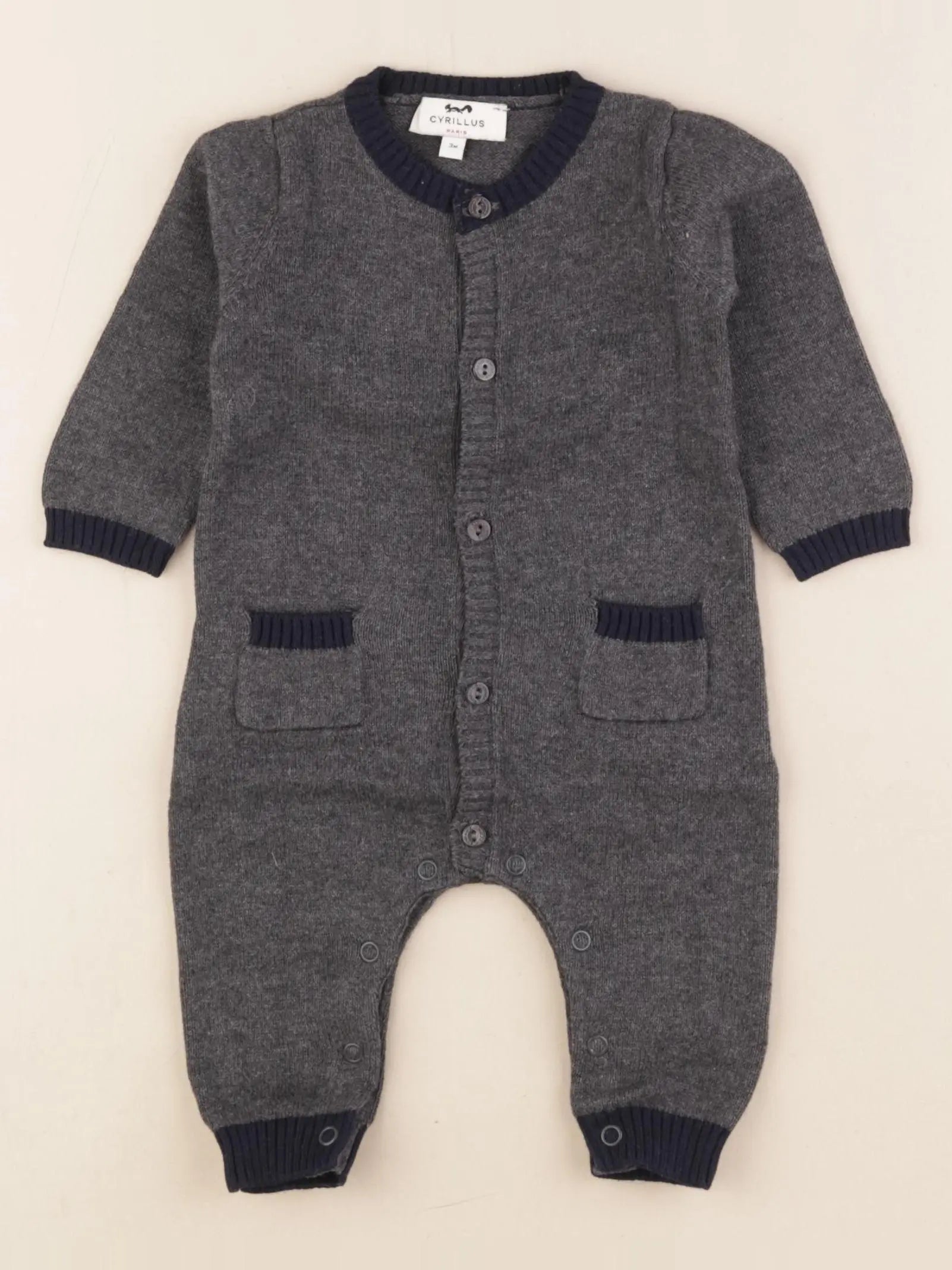 Cyrillus - combinaison gris - 3 mois