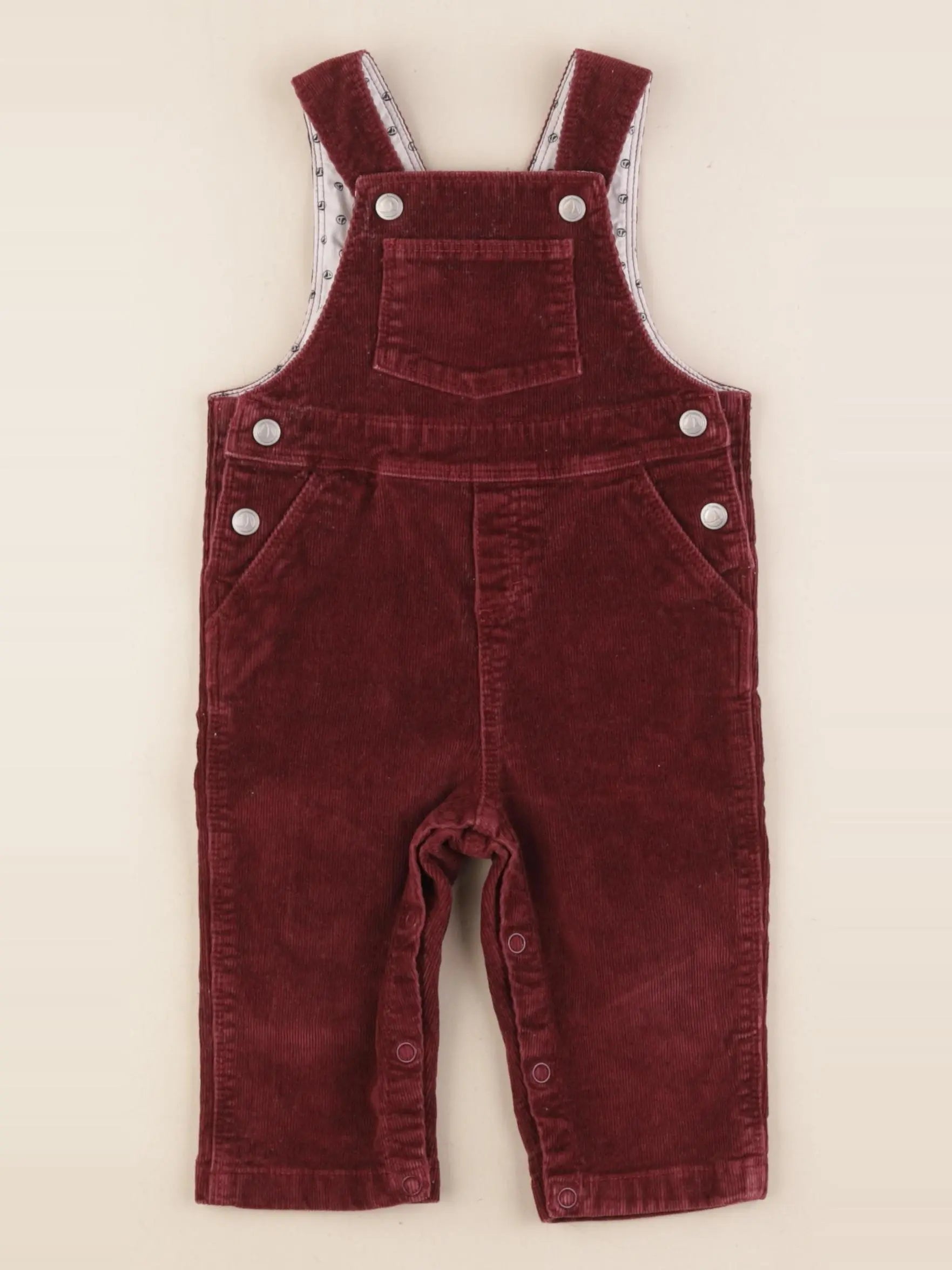 Petit Bateau - salopette rouge - 6 mois