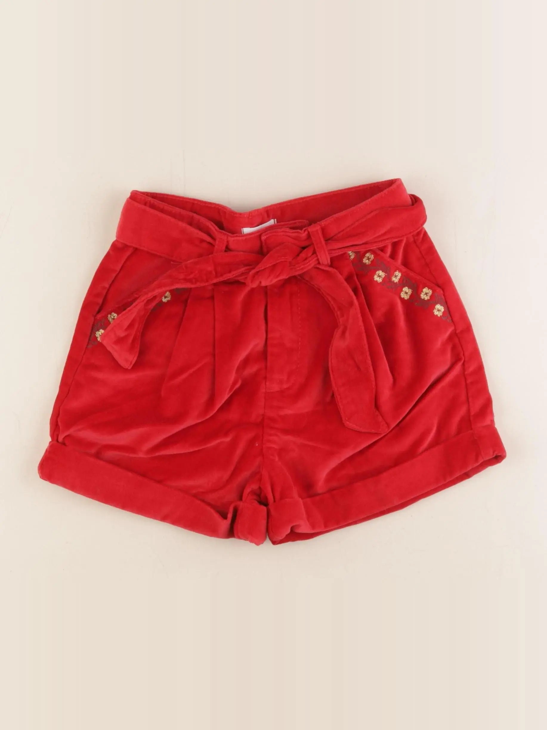 Vertbaudet - short rouge - 6 ans