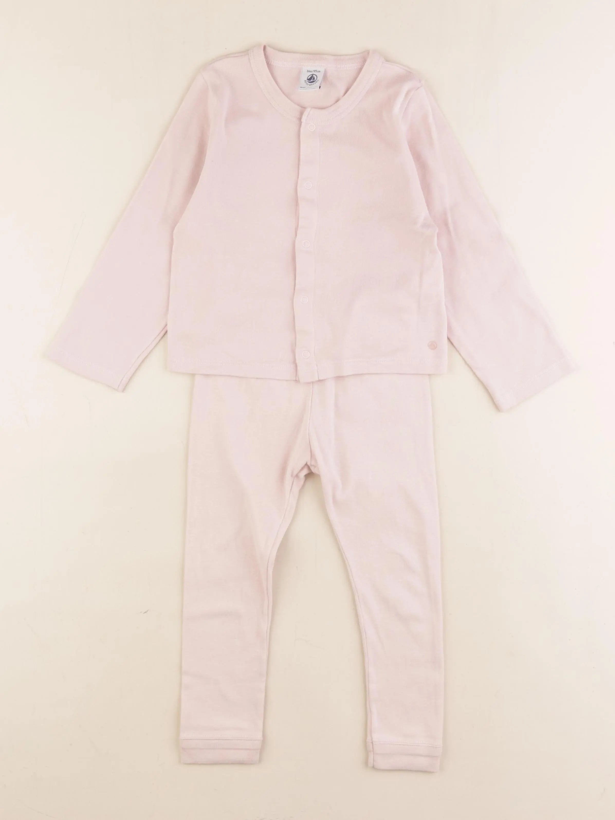 Petit Bateau - ensemble rose - 36 mois