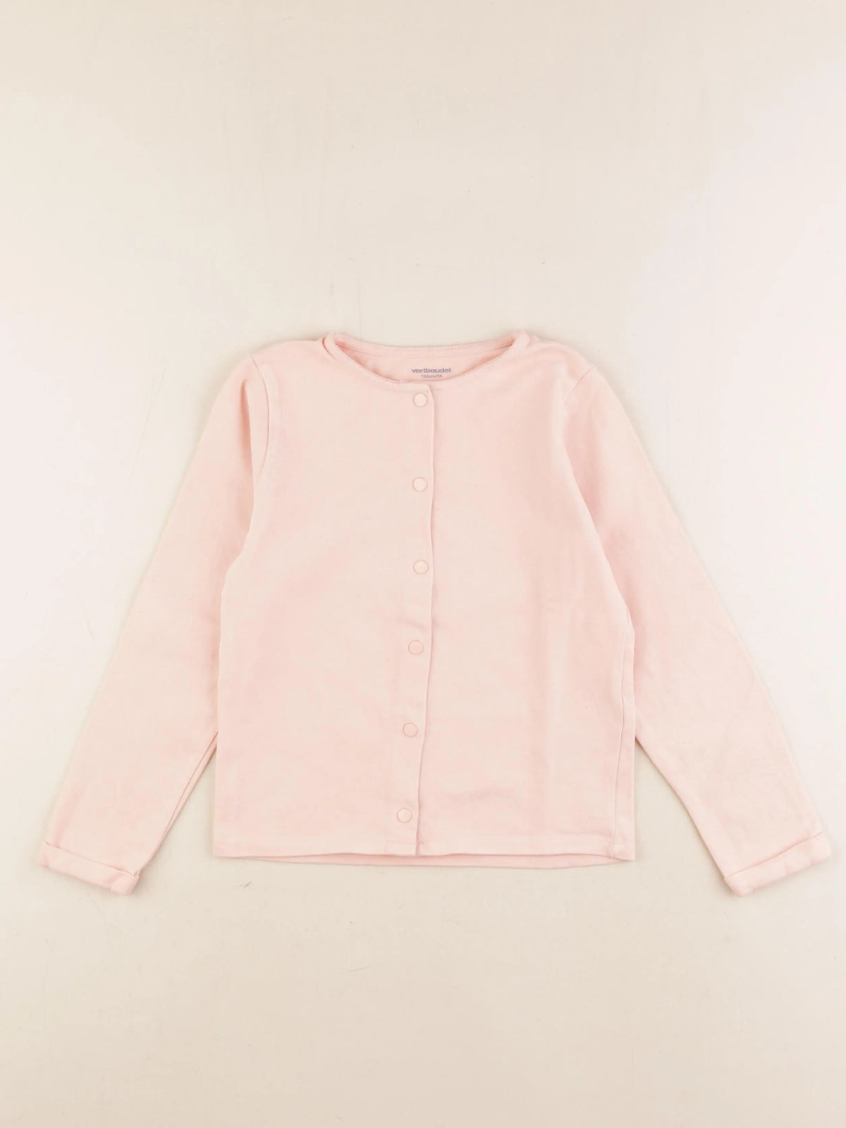 Vertbaudet - tee-shirt rose - 7 ans