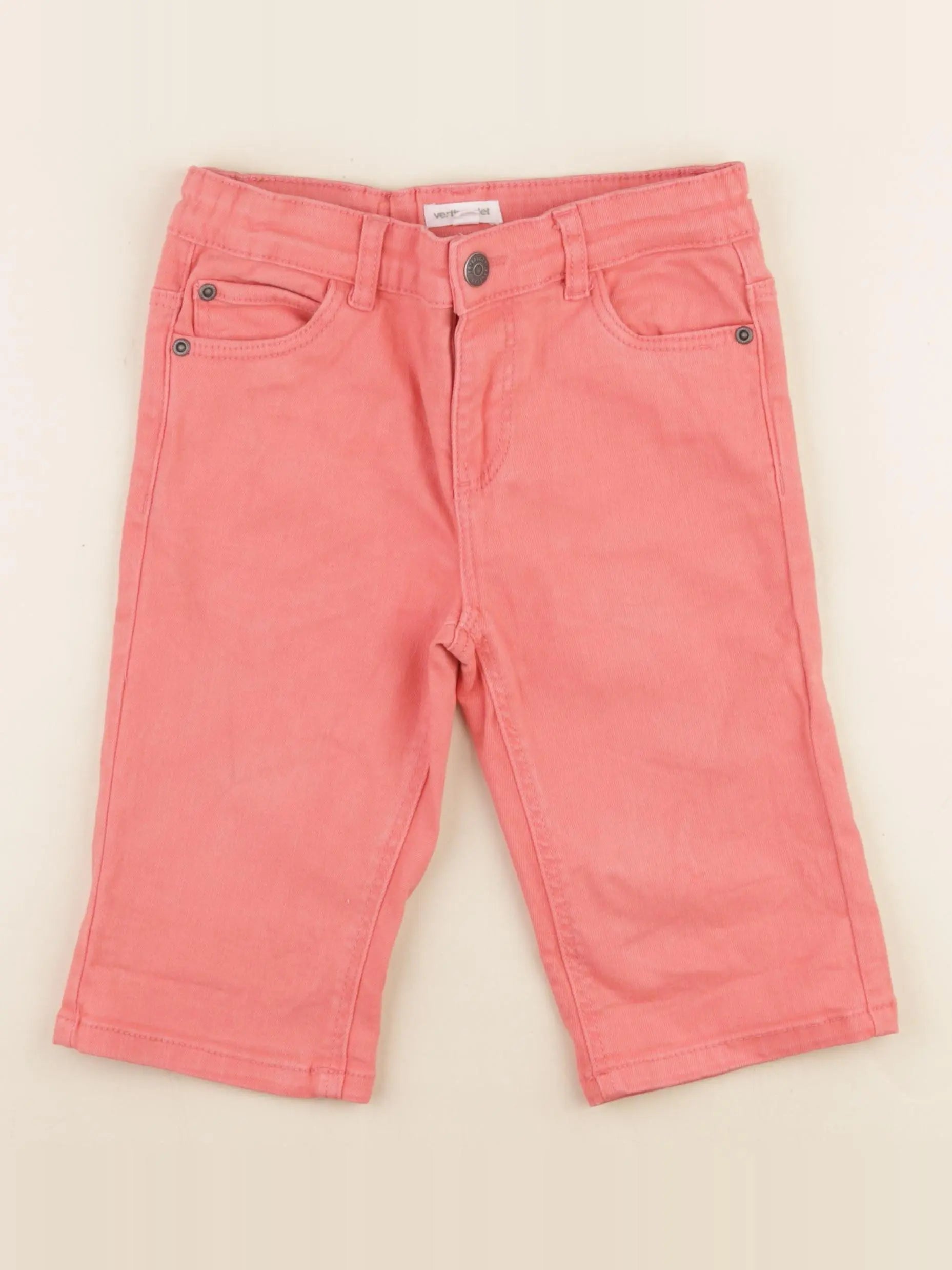 Vertbaudet - short orange - 8 ans