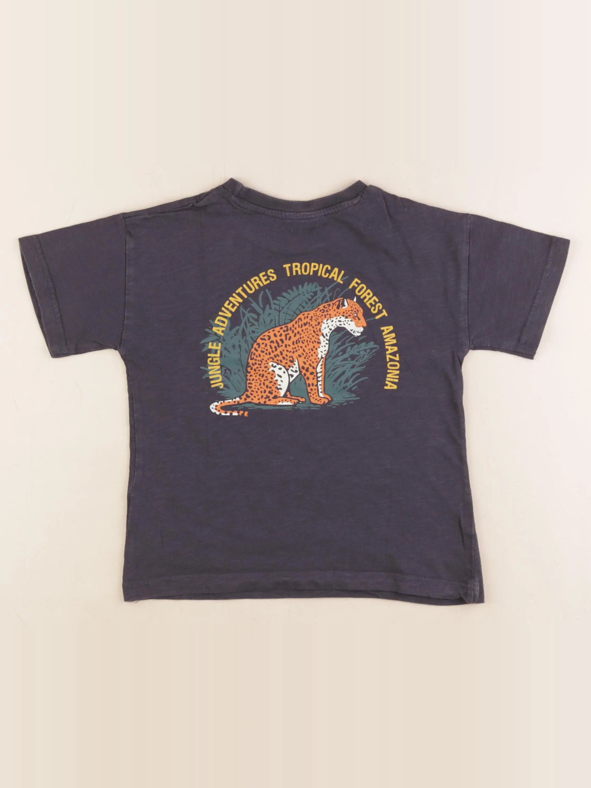 Vertbaudet - tee-shirt imprimé au dos bleu - 5 ans