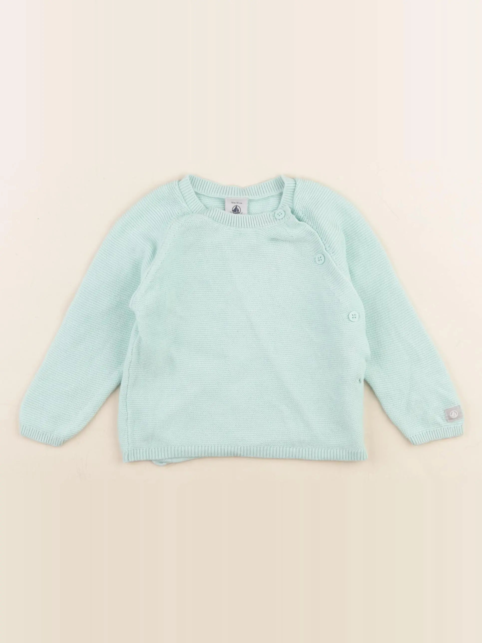 Petit Bateau - pull vert - 18 mois