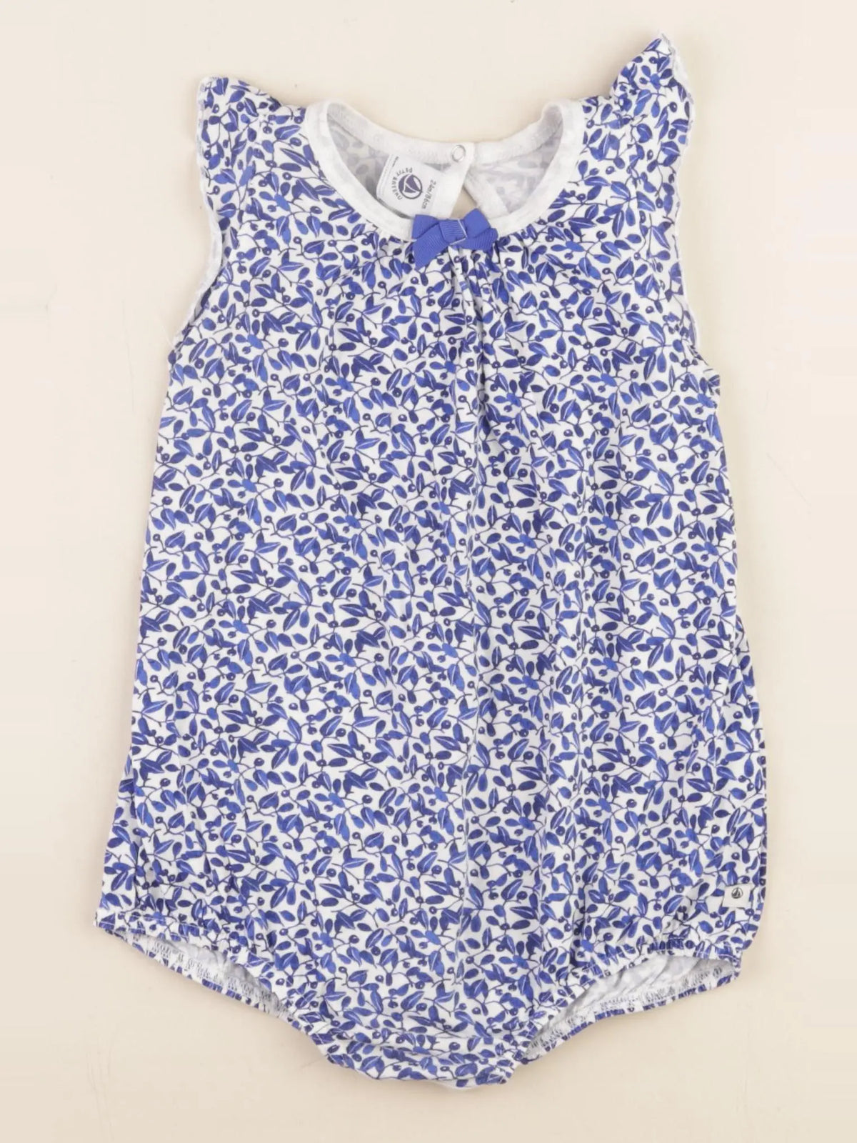 Petit Bateau - combinaison bleu - 24 mois