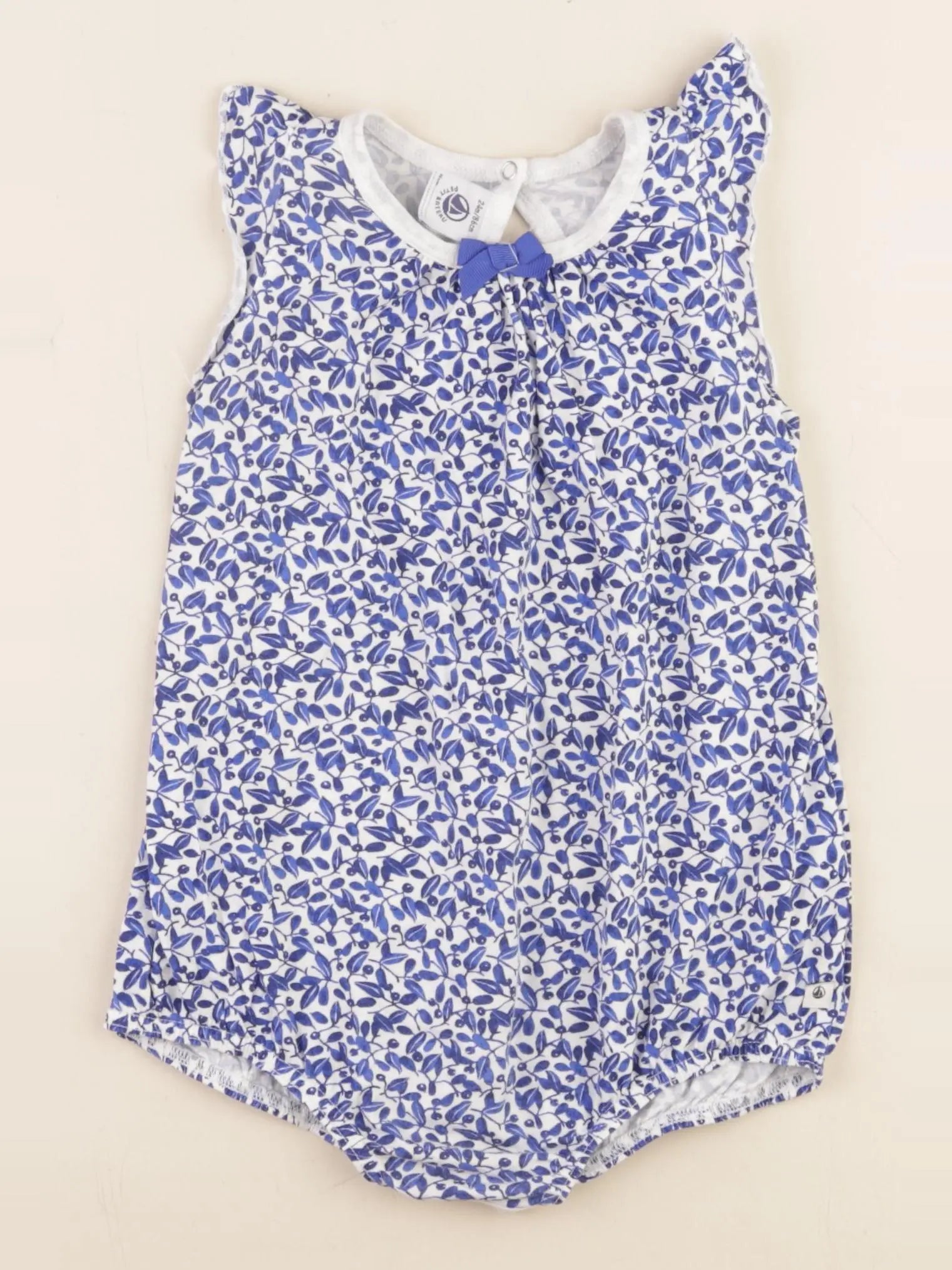 Petit Bateau - combinaison bleu - 24 mois