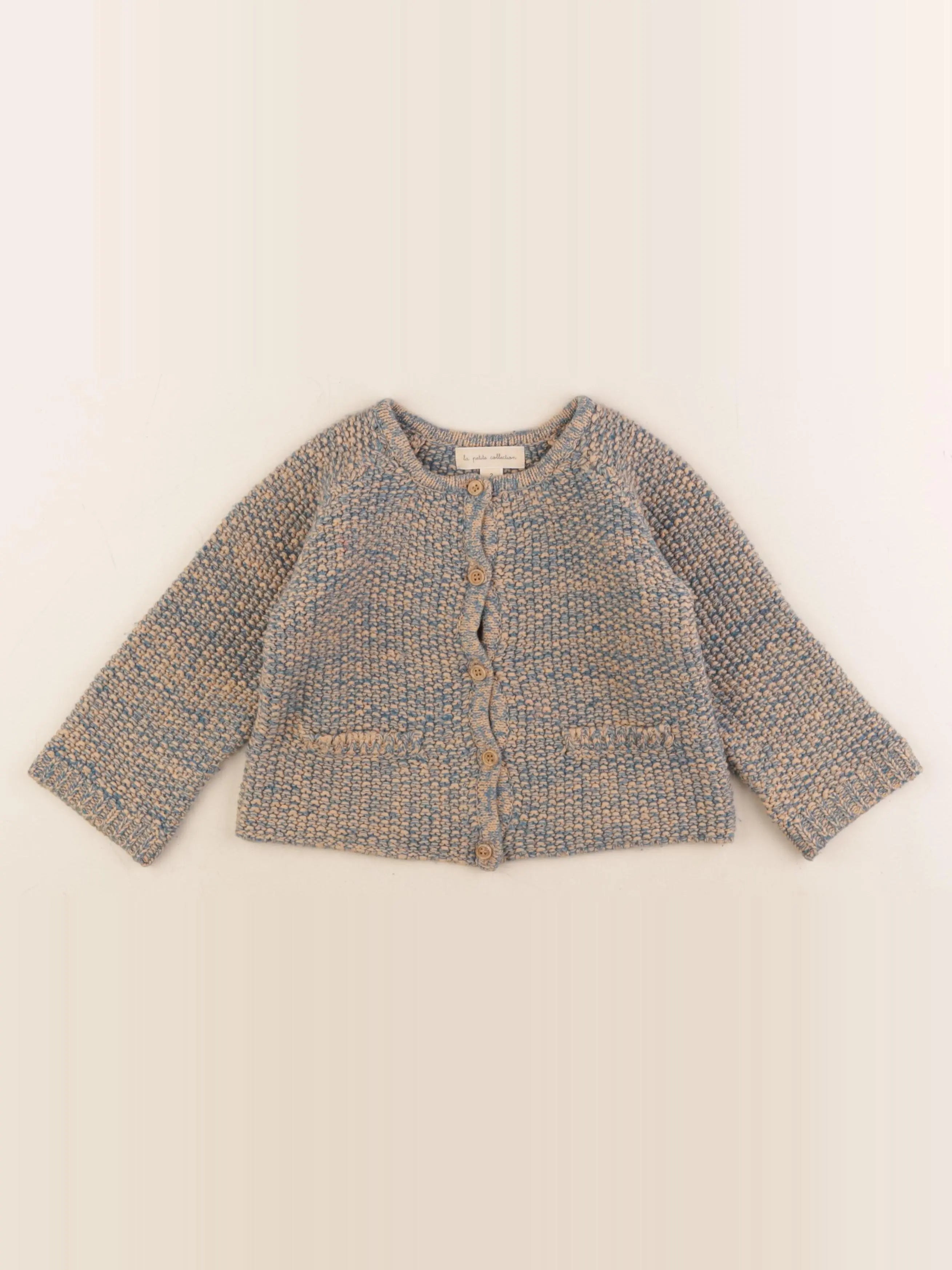 La Petite Collection - gilet beige, bleu - 2 ans