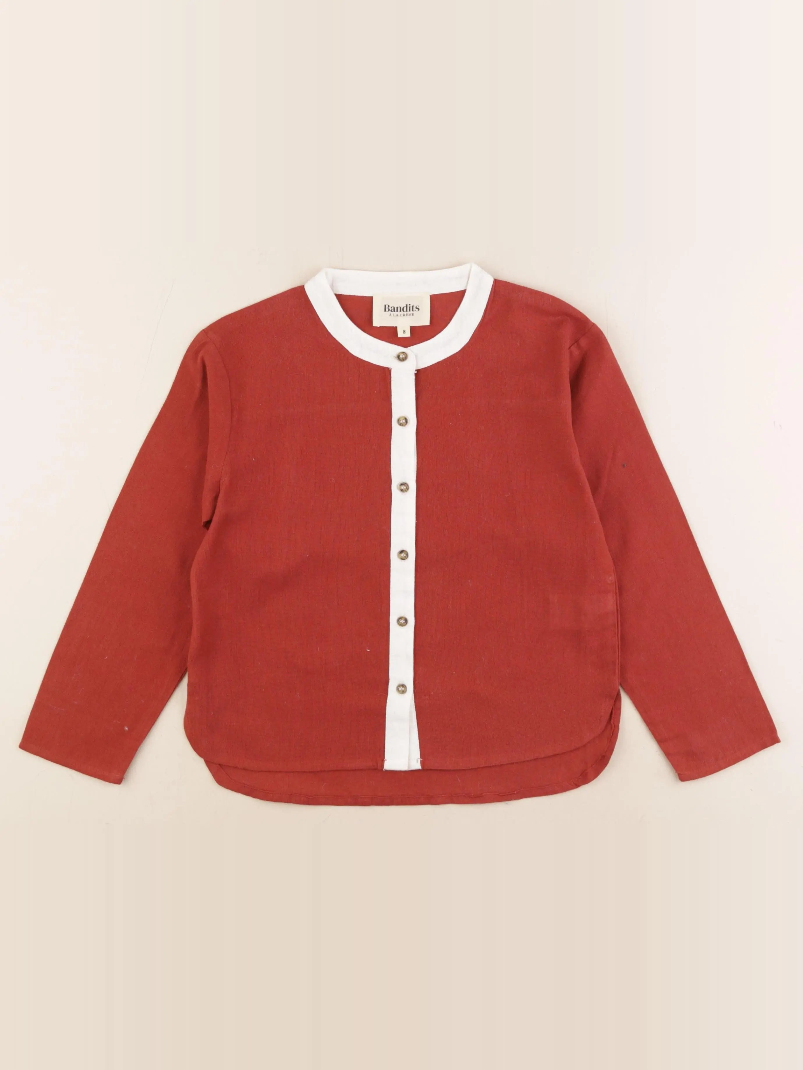 Bandits à la crème - chemise rouge - 8 ans
