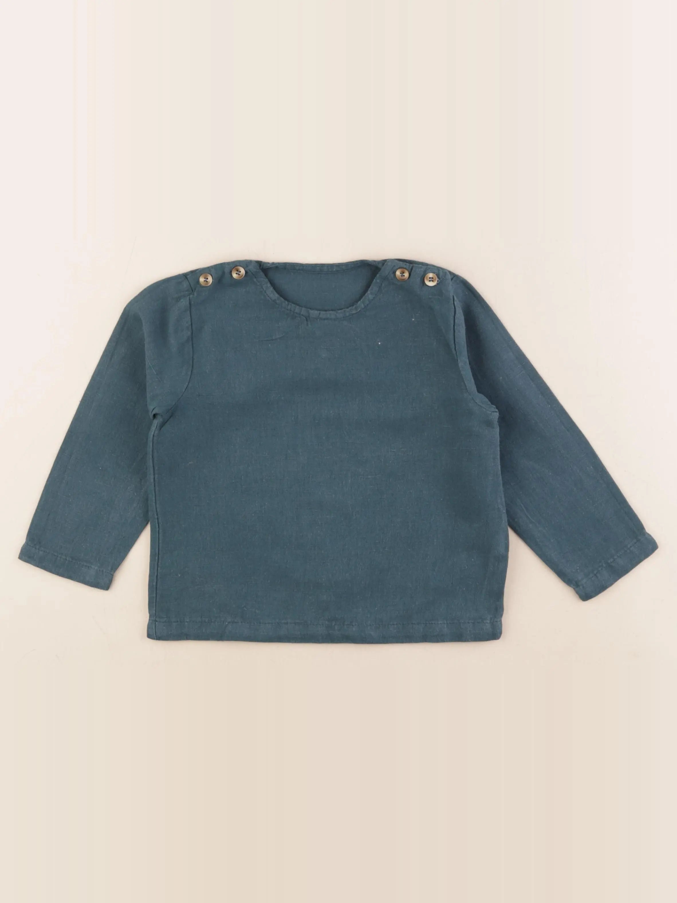 Poudre Organic - blouse bleu - 24 mois