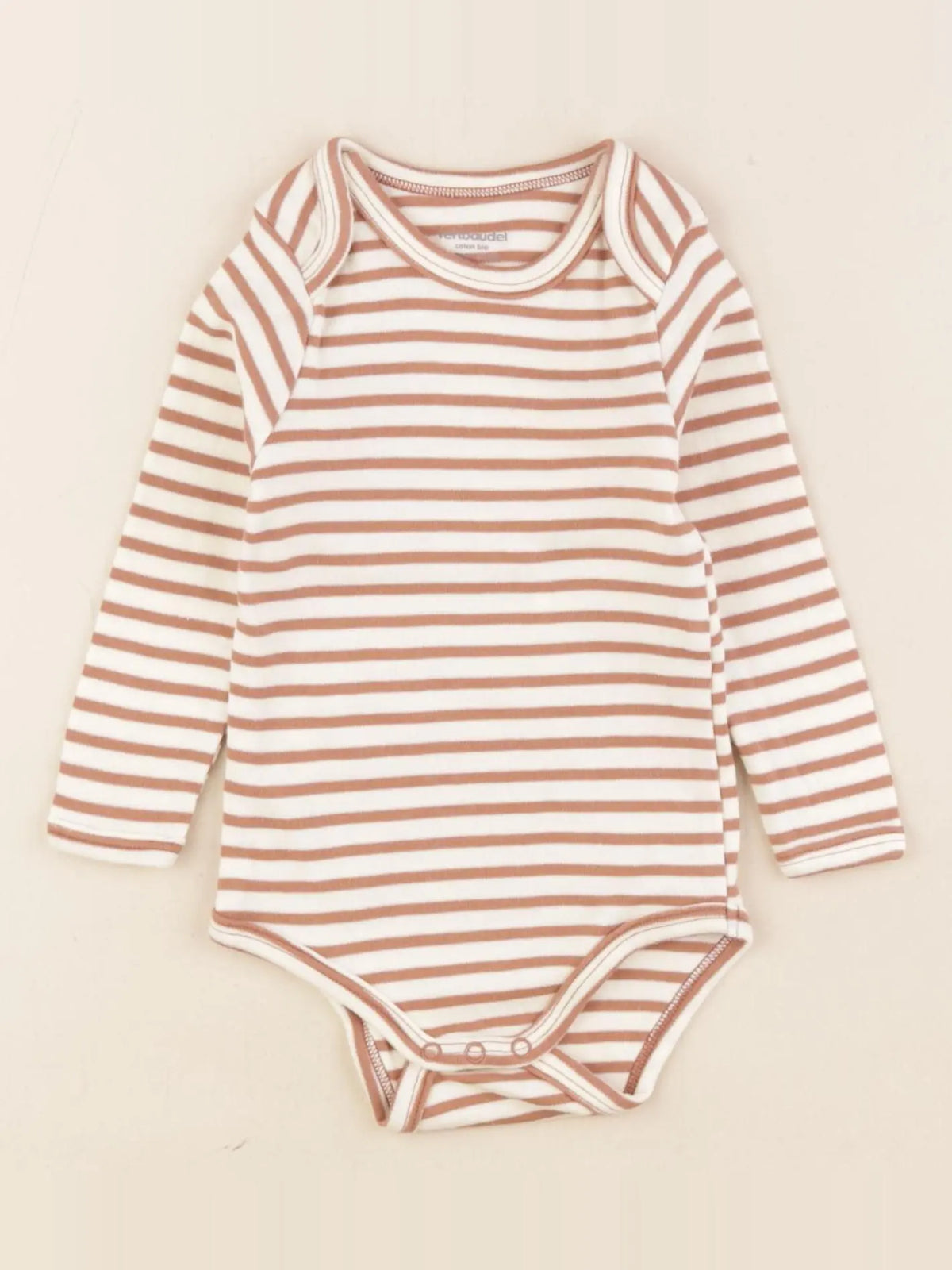 Vertbaudet - body marron - 12 mois