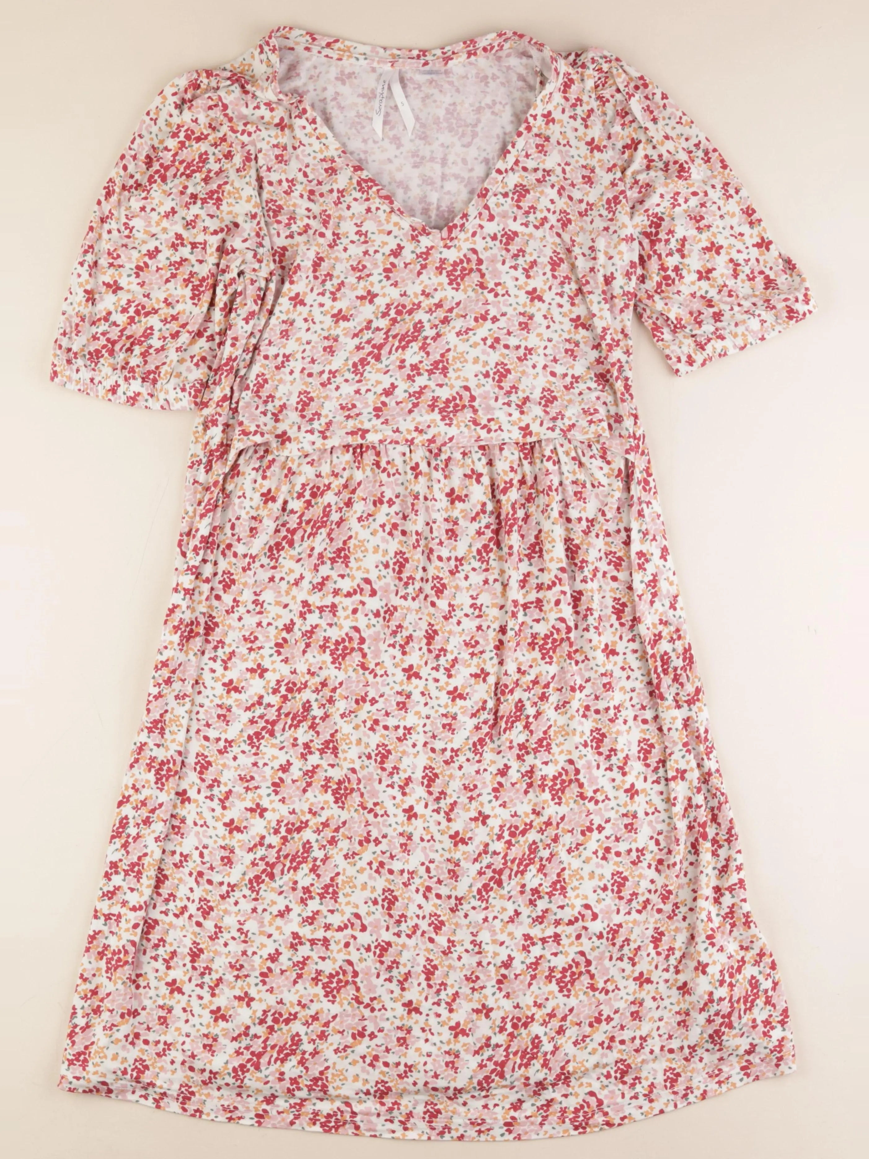 Seraphine - robe grossesse, allaitement rose - s