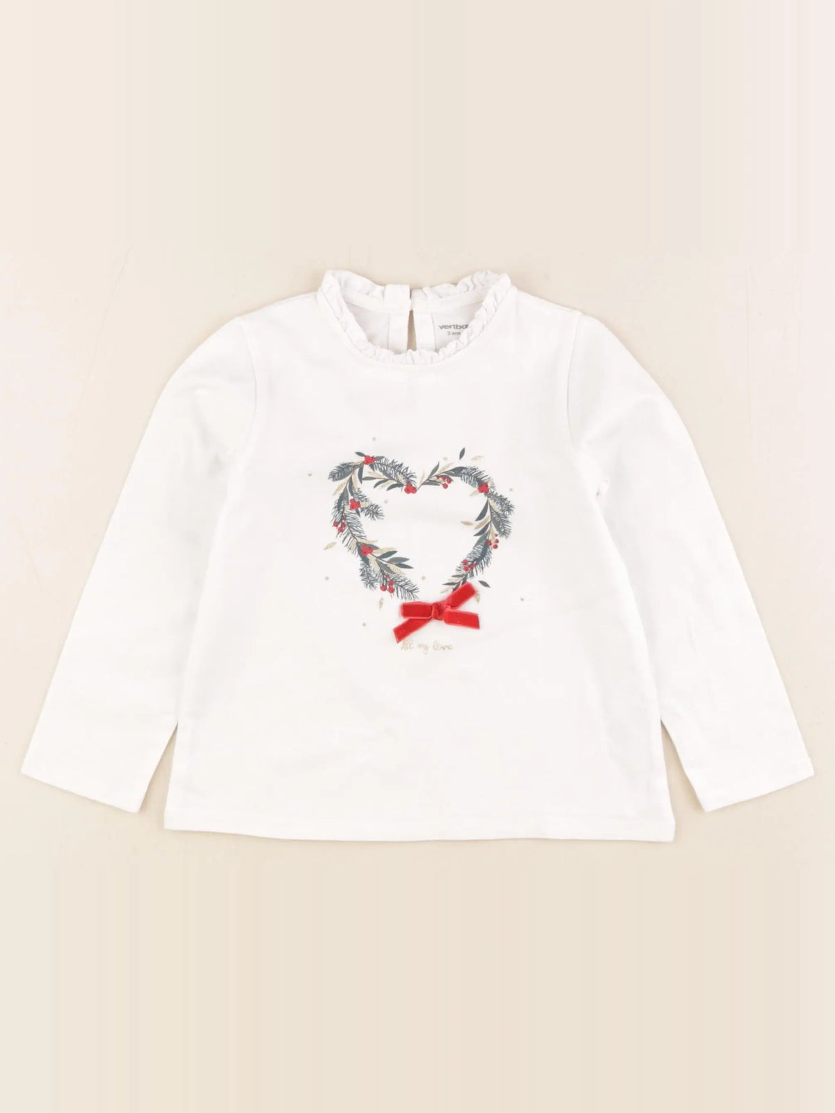 Vertbaudet - tee-shirt blanc - 3 ans