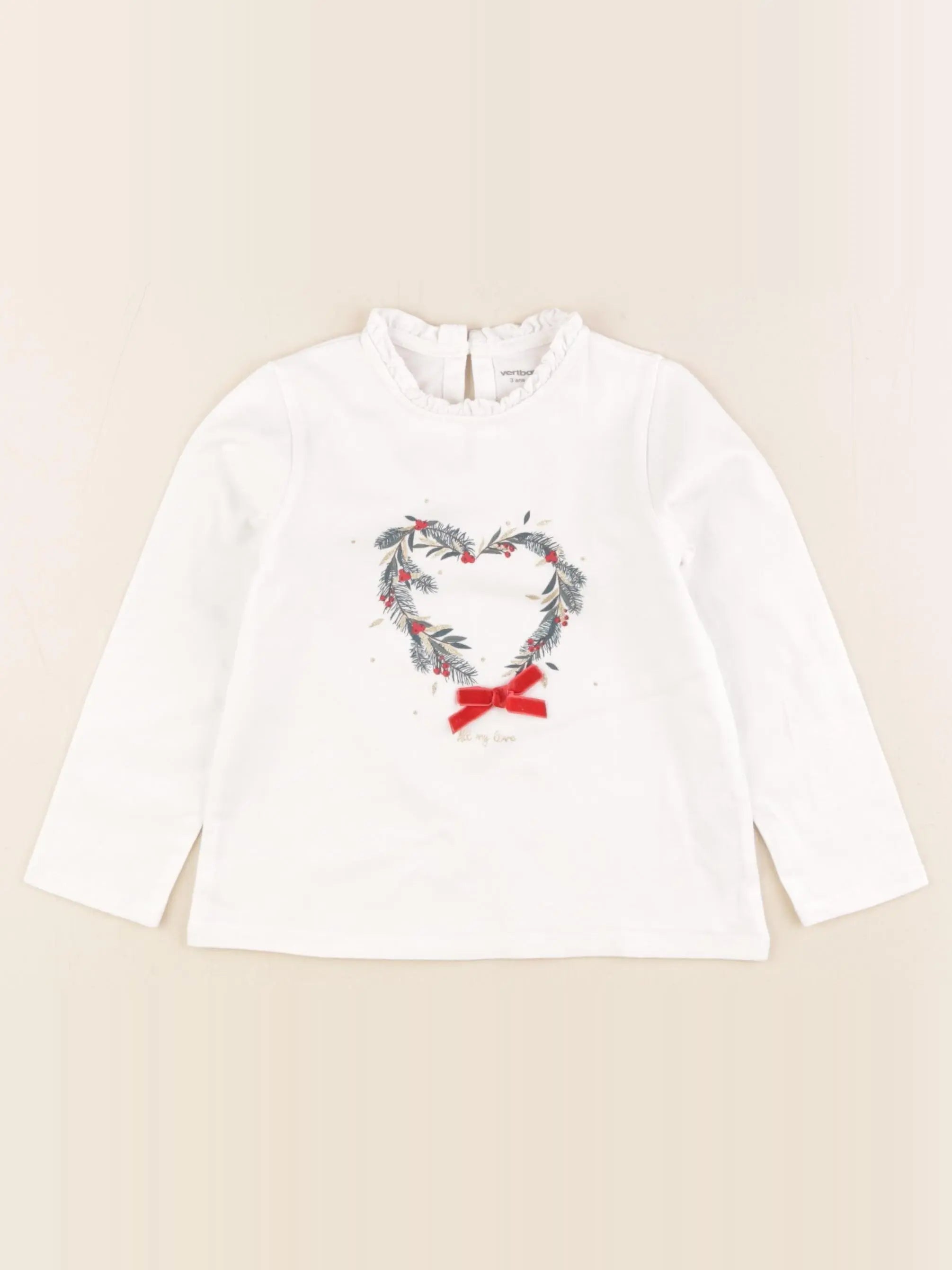 Vertbaudet - tee-shirt blanc - 3 ans