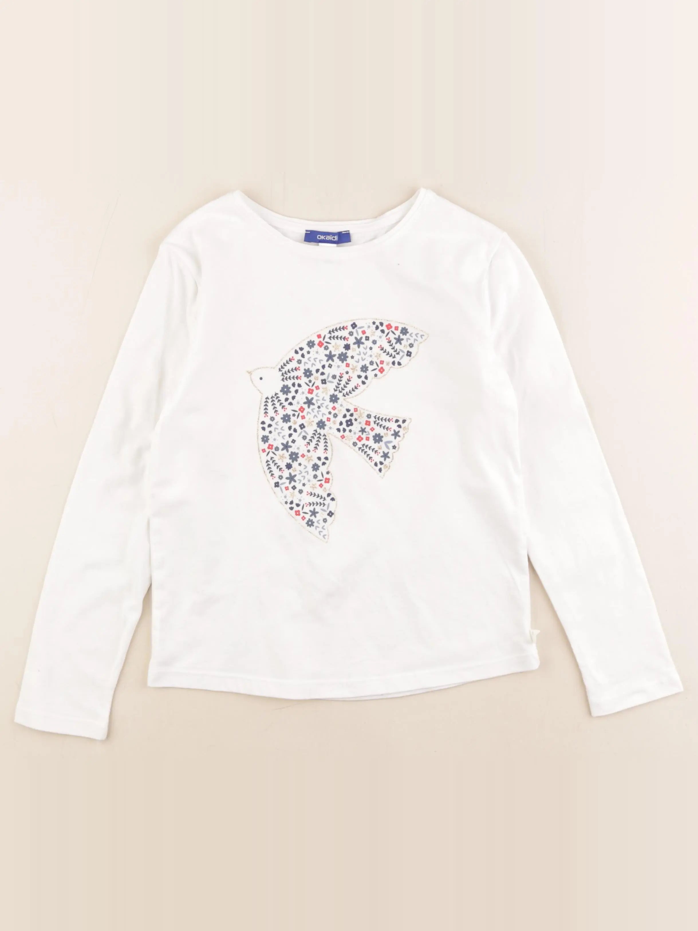 Okaidi - tee-shirt blanc - 8 ans
