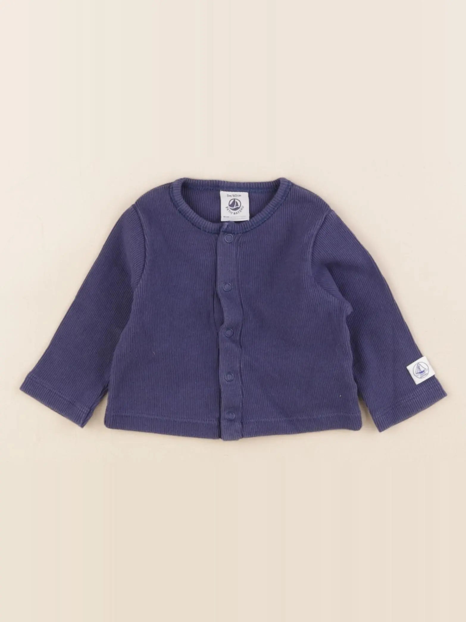 Petit Bateau - tee-shirt bleu - 3 mois