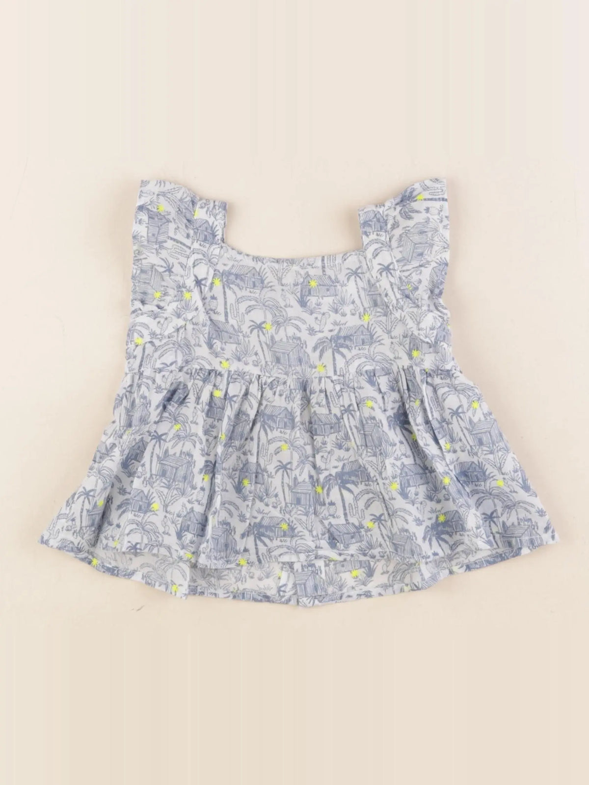 Boutchou - blouse bleu - 6 mois