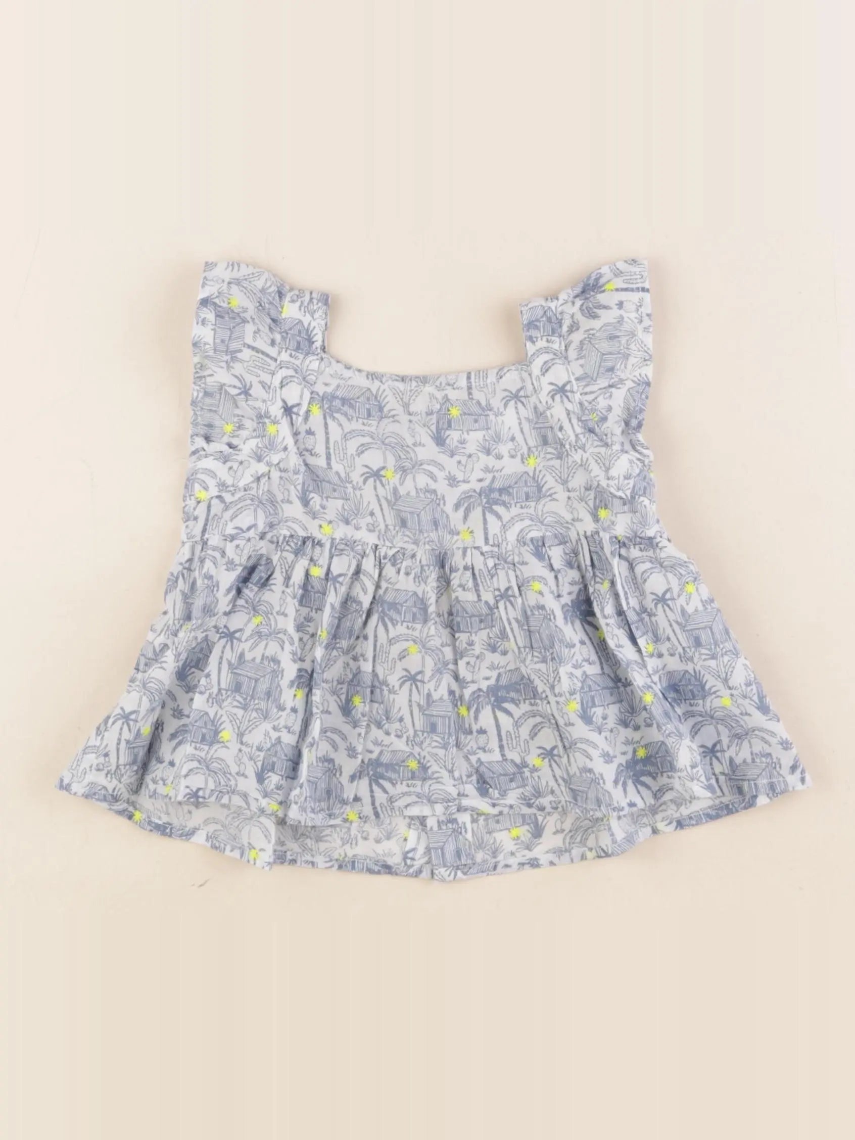 Boutchou - blouse bleu - 6 mois