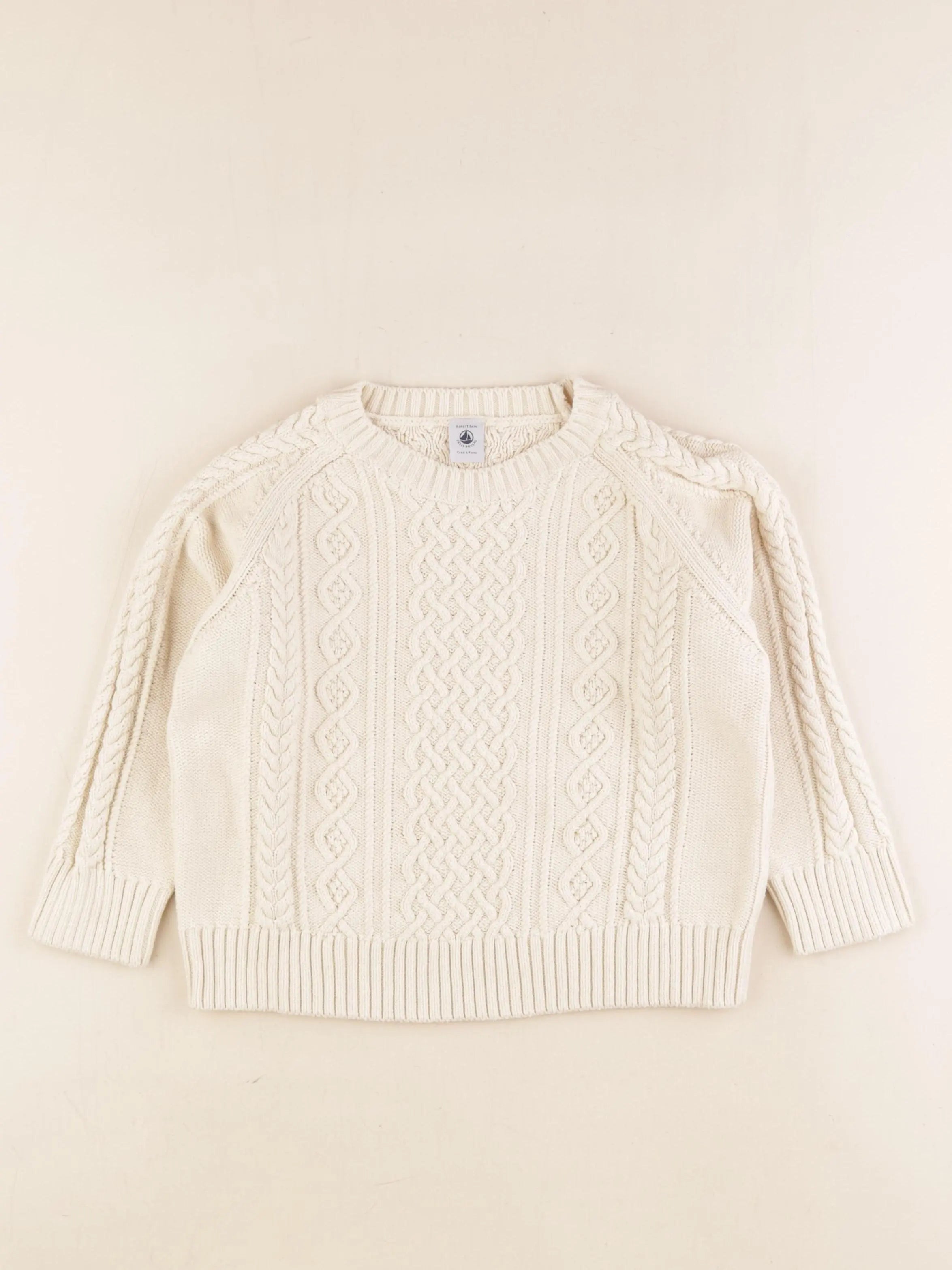 Petit Bateau - pull beige - 6 ans