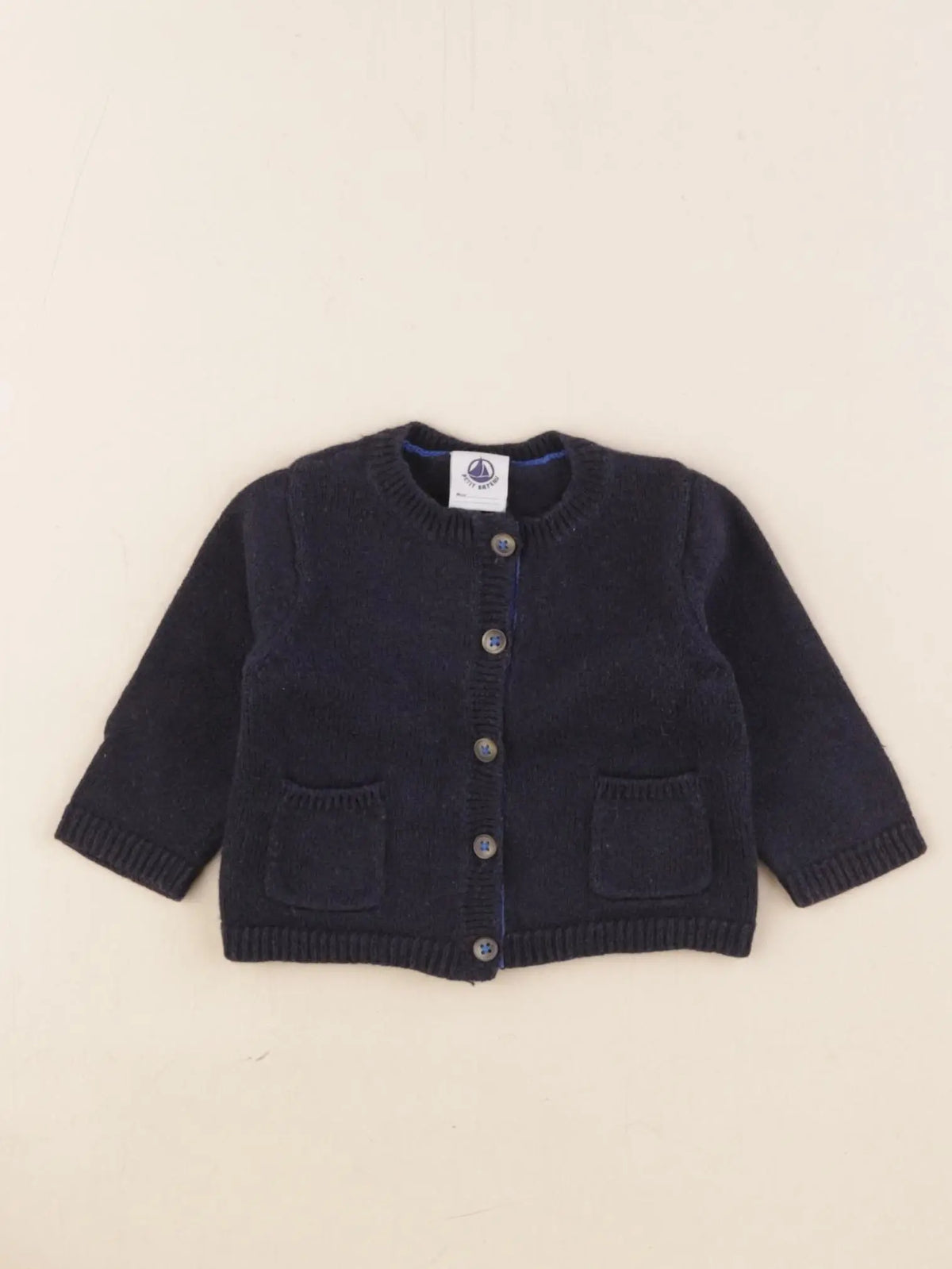 Petit Bateau - gilet bleu - 3 mois