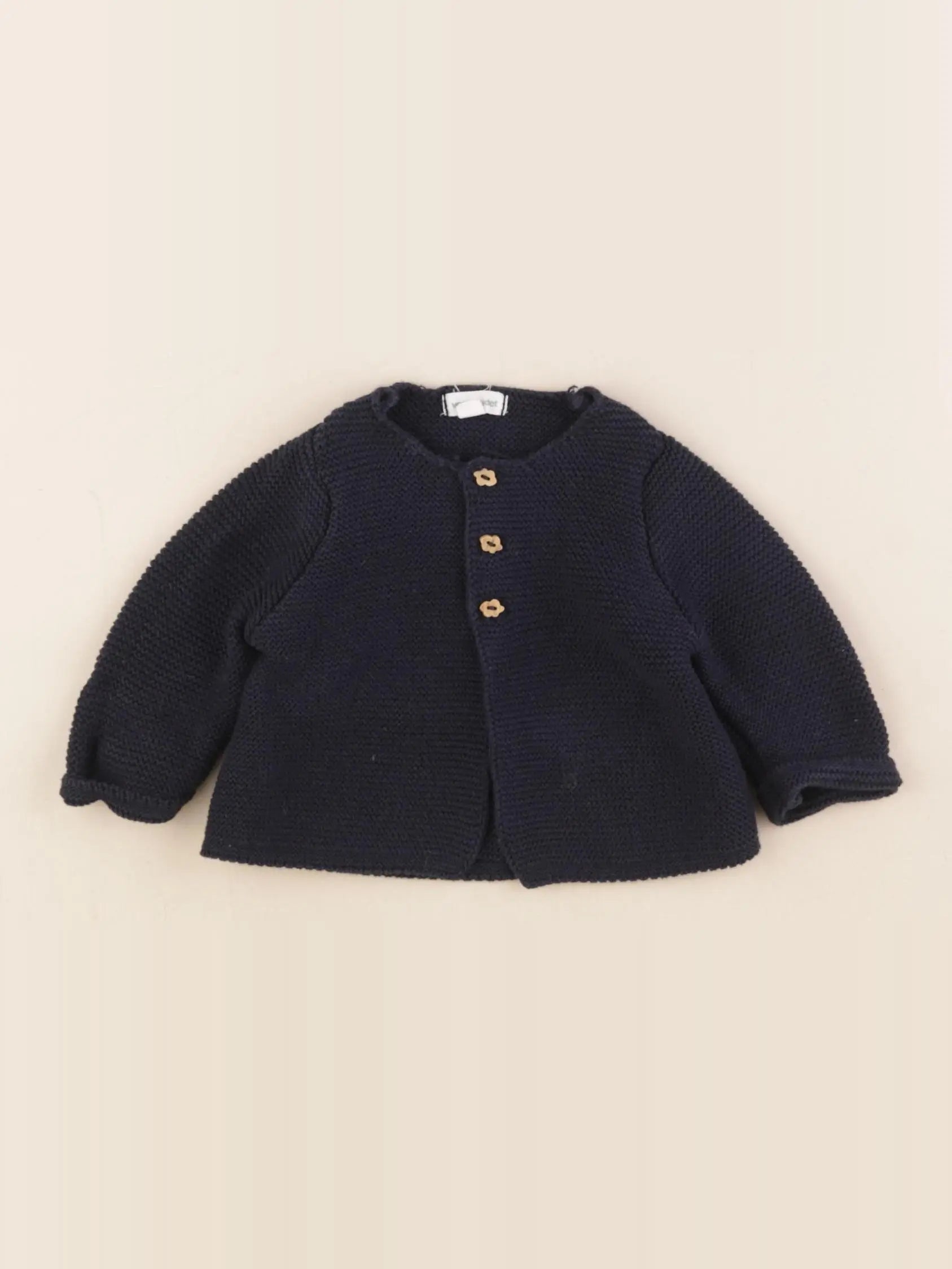 Vertbaudet - gilet bleu - 1 mois