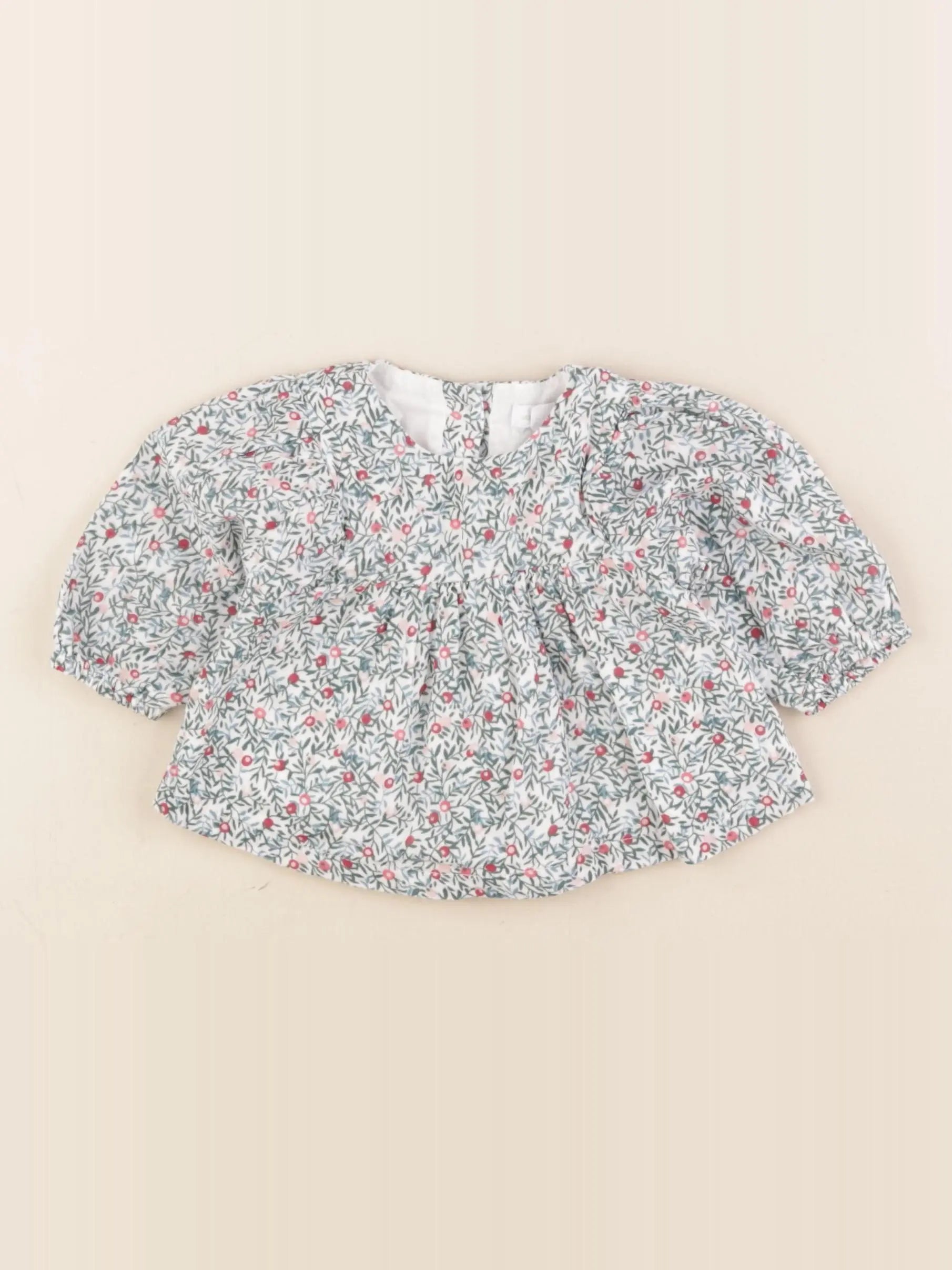Vertbaudet - blouse vert - 3 mois