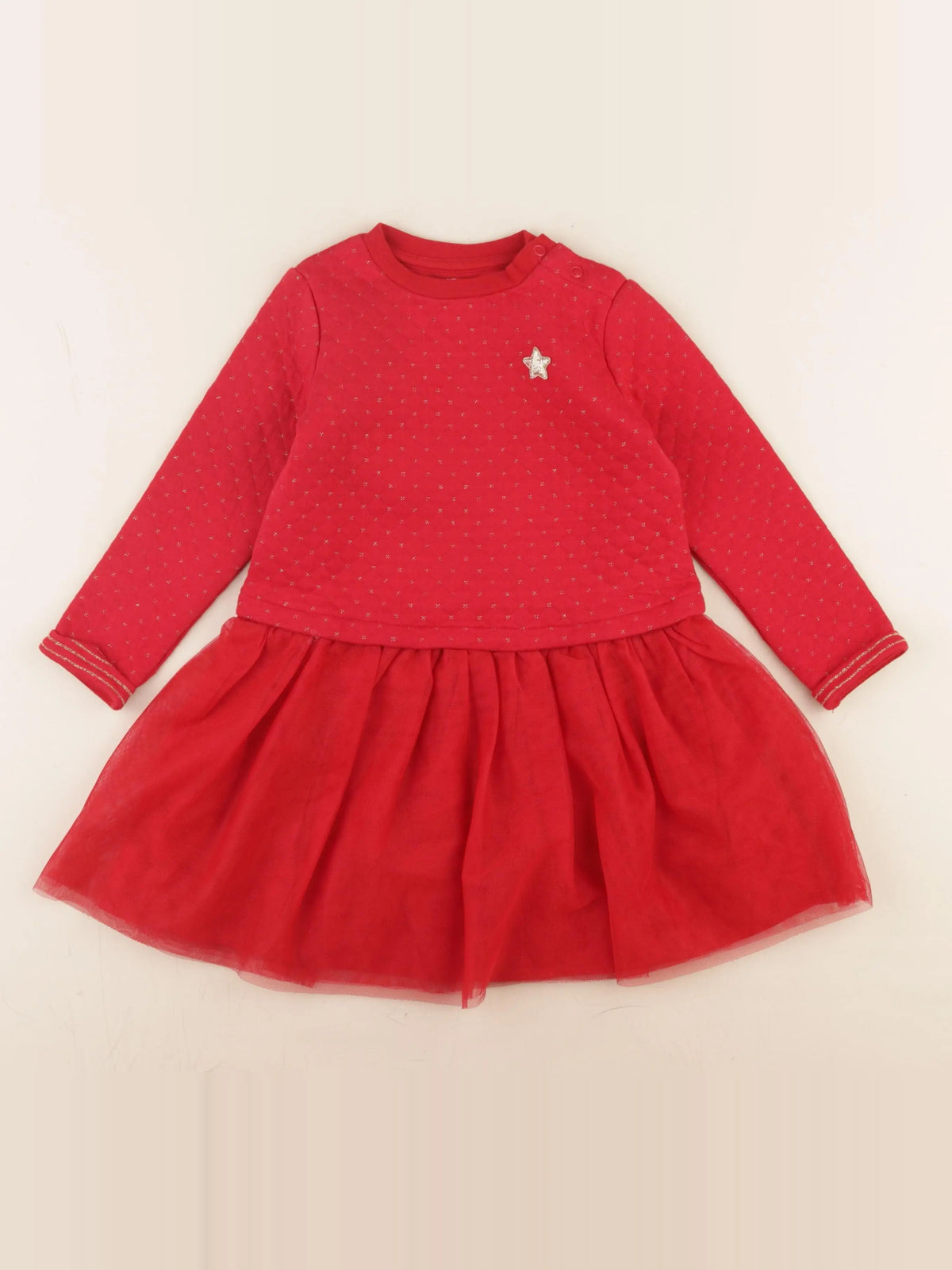 Vertbaudet - robe rouge - 4 ans