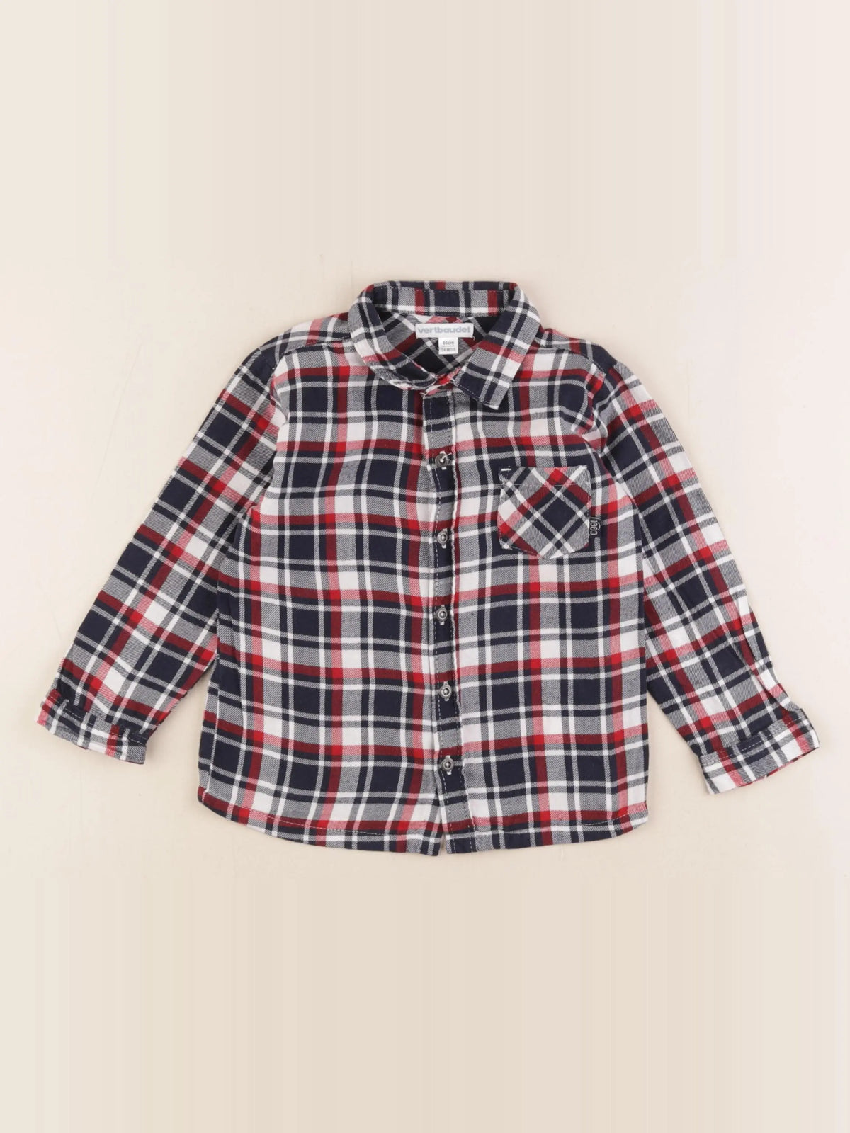 Vertbaudet - chemise bleu - 24 mois